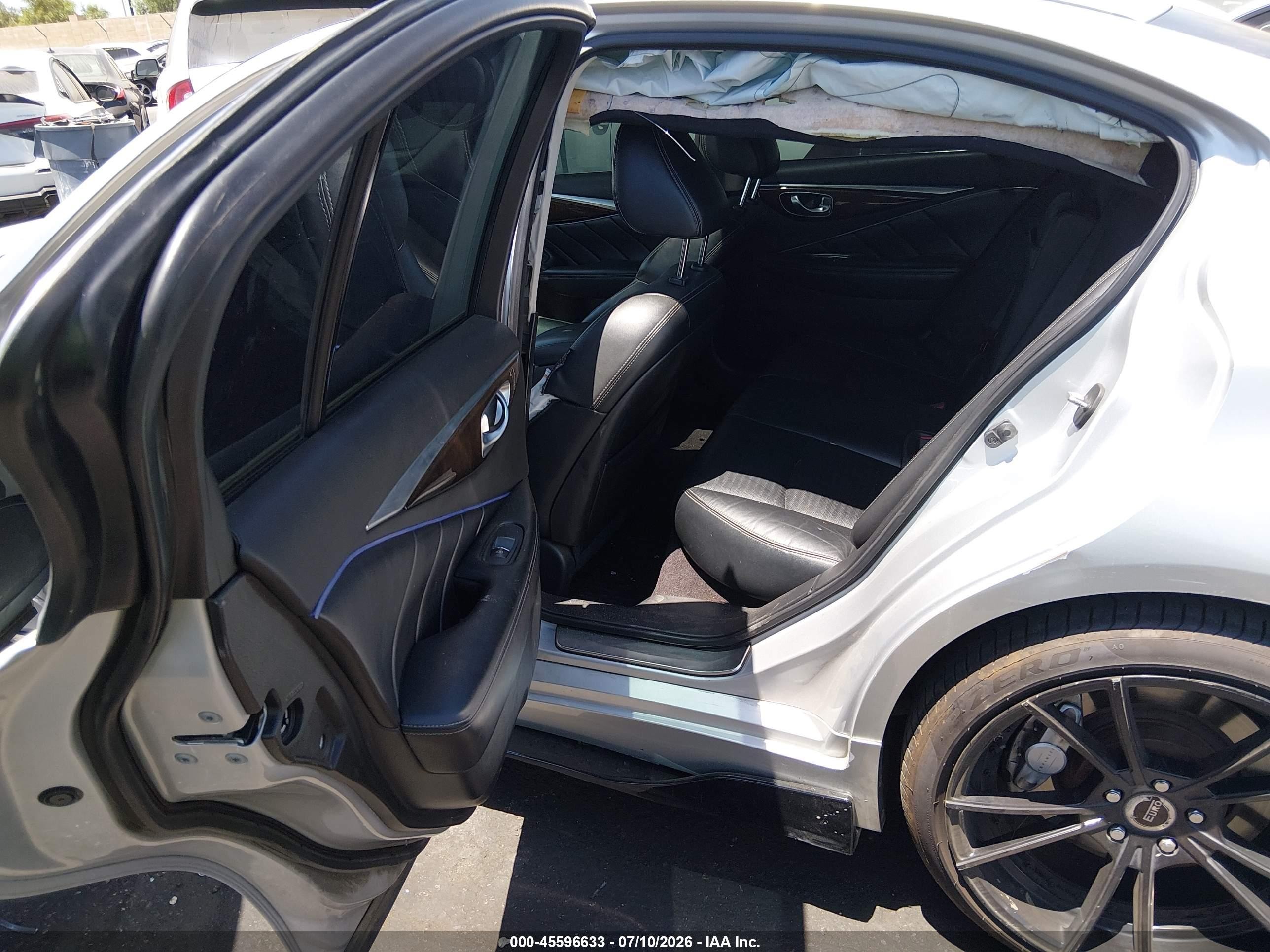 2014 Infiniti Q50 Sport Silver vin: JN1BV7AP8EM687522