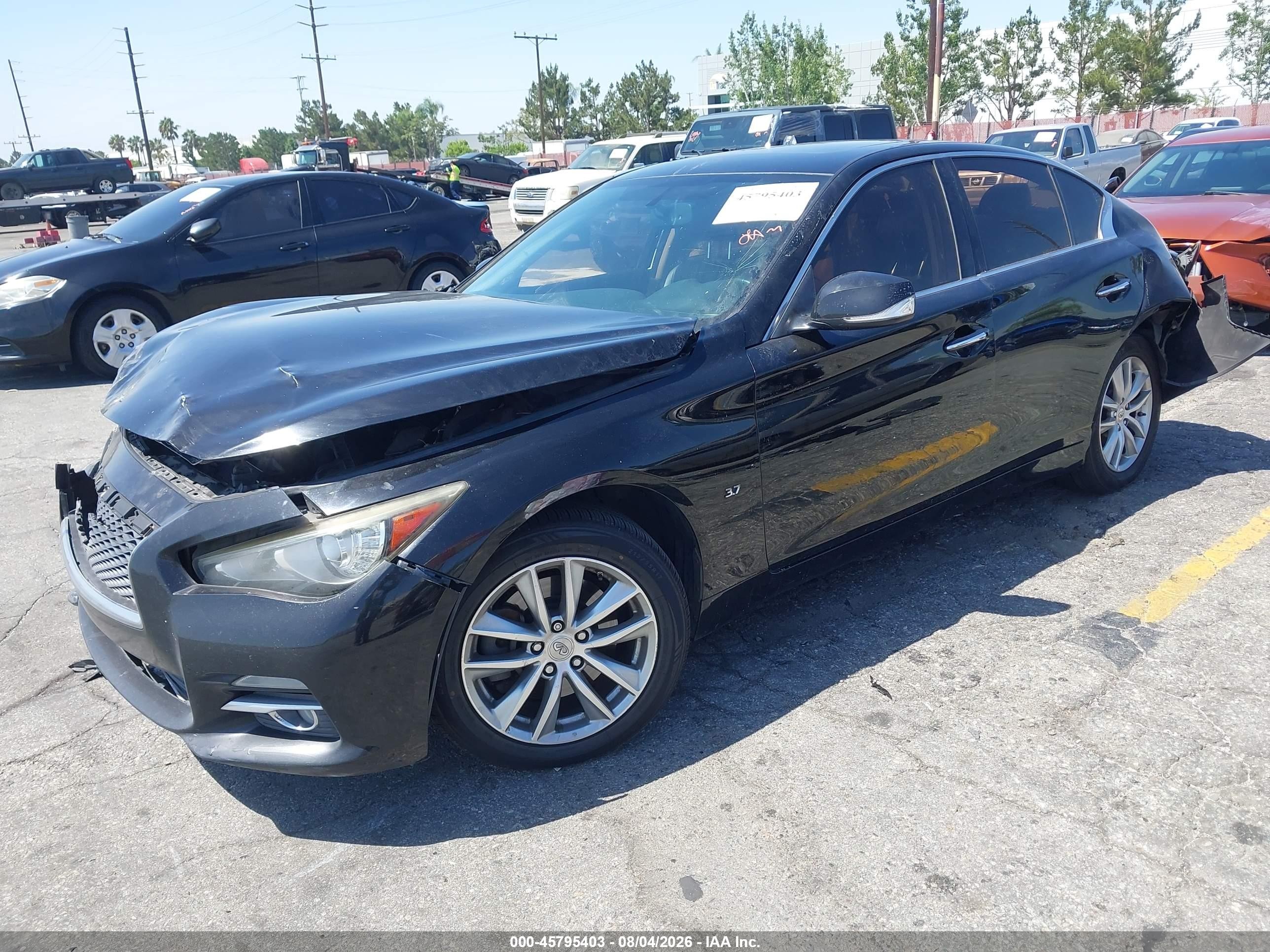 2014 Infiniti Q50 Premium Black vin: JN1BV7AP8EM690517