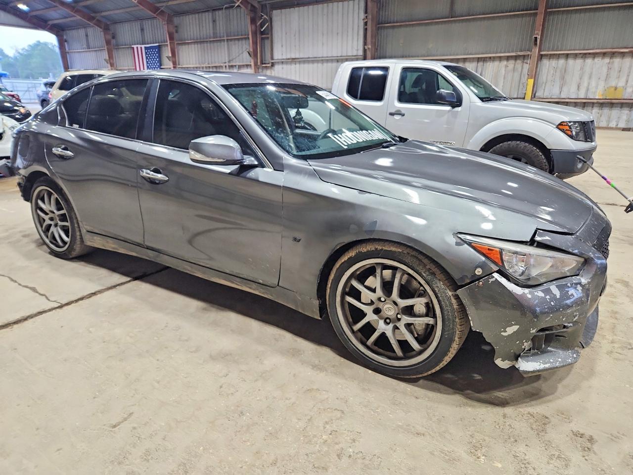 2014 Infiniti Q50 Sport Gray vin: JN1BV7AP8EM691697