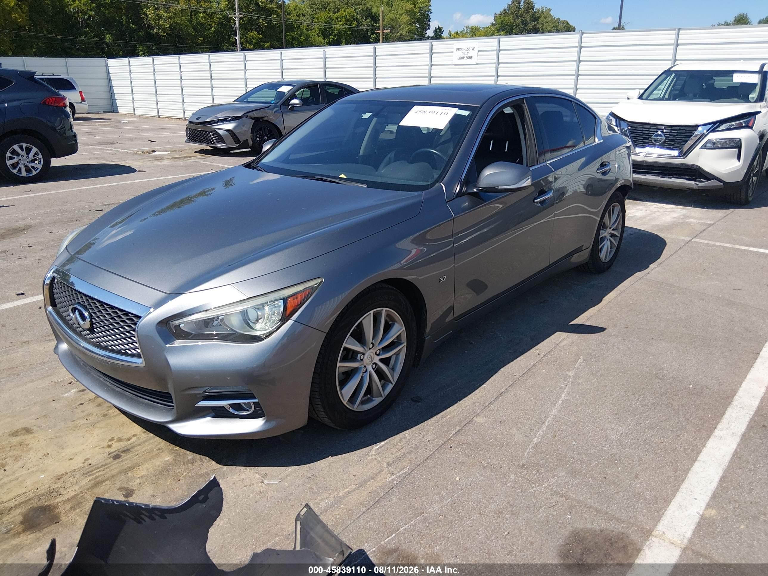2015 Infiniti Q50   Gray vin: JN1BV7AP8FM330231