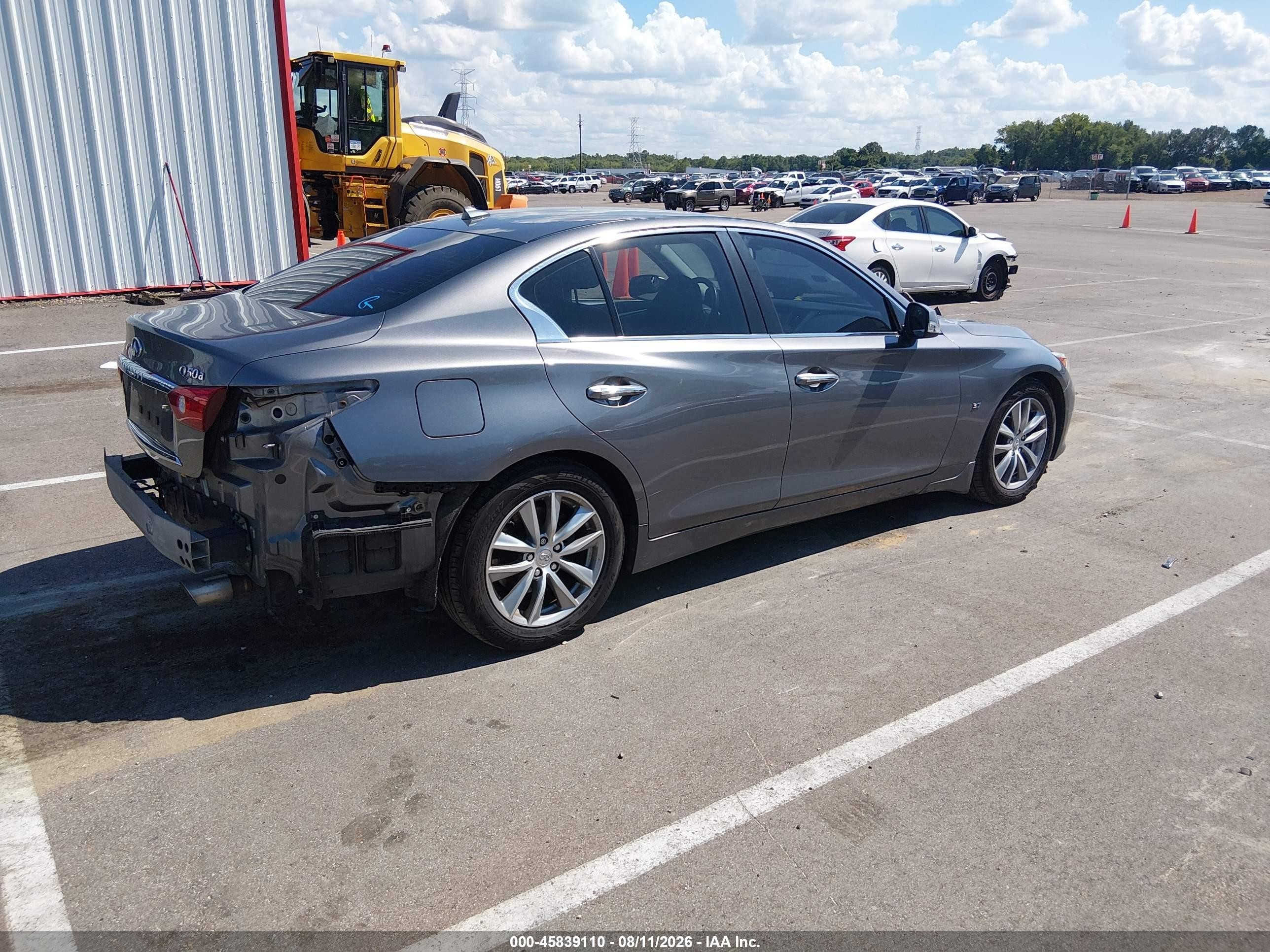 2015 Infiniti Q50   Gray vin: JN1BV7AP8FM330231
