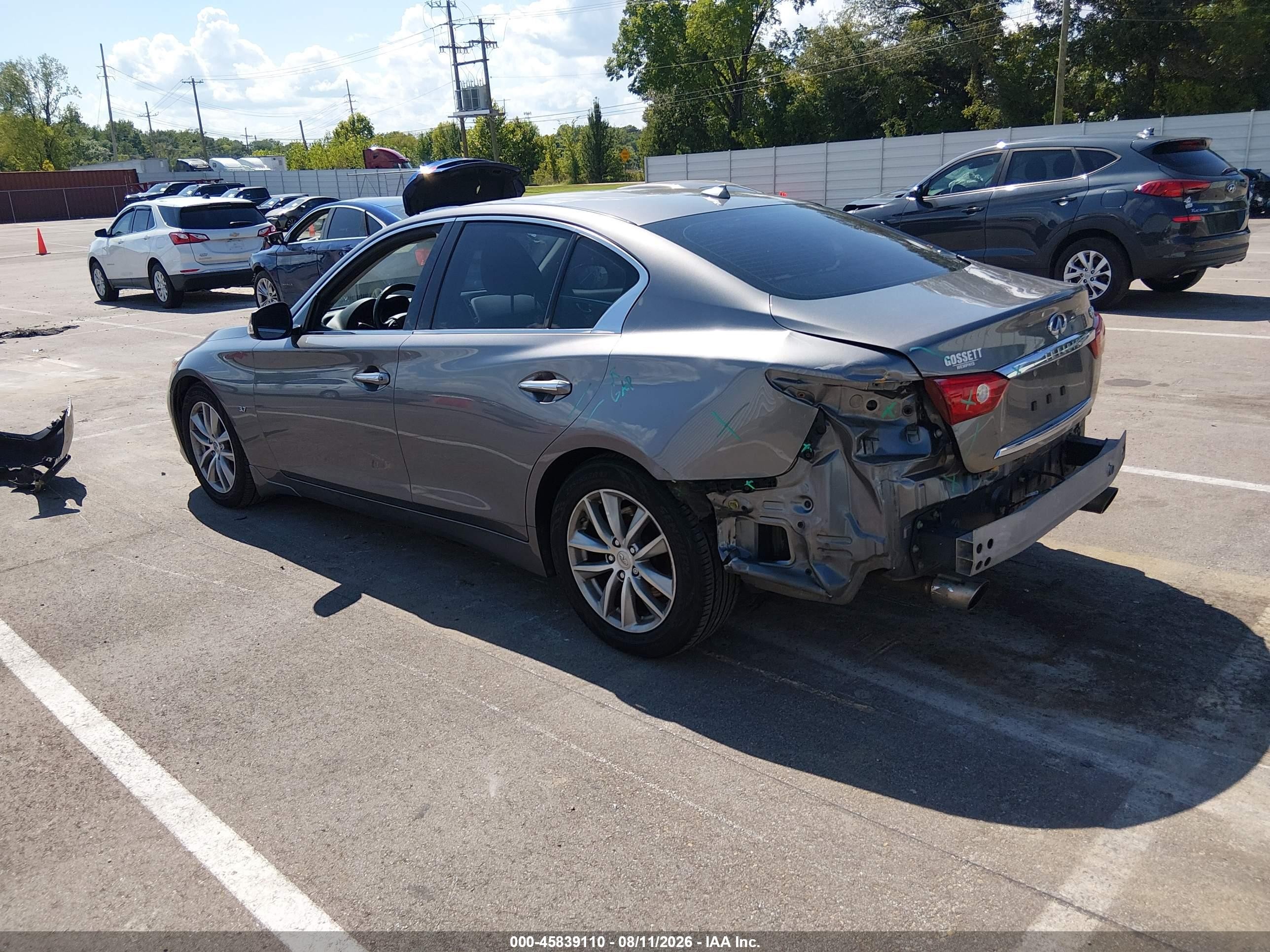 2015 Infiniti Q50   Gray vin: JN1BV7AP8FM330231