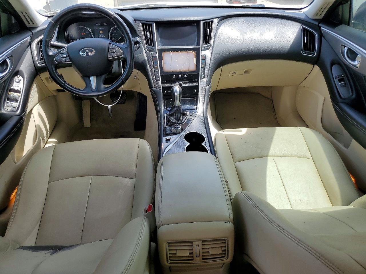 2015 Infiniti Q50 Premium White vin: JN1BV7AP8FM330553