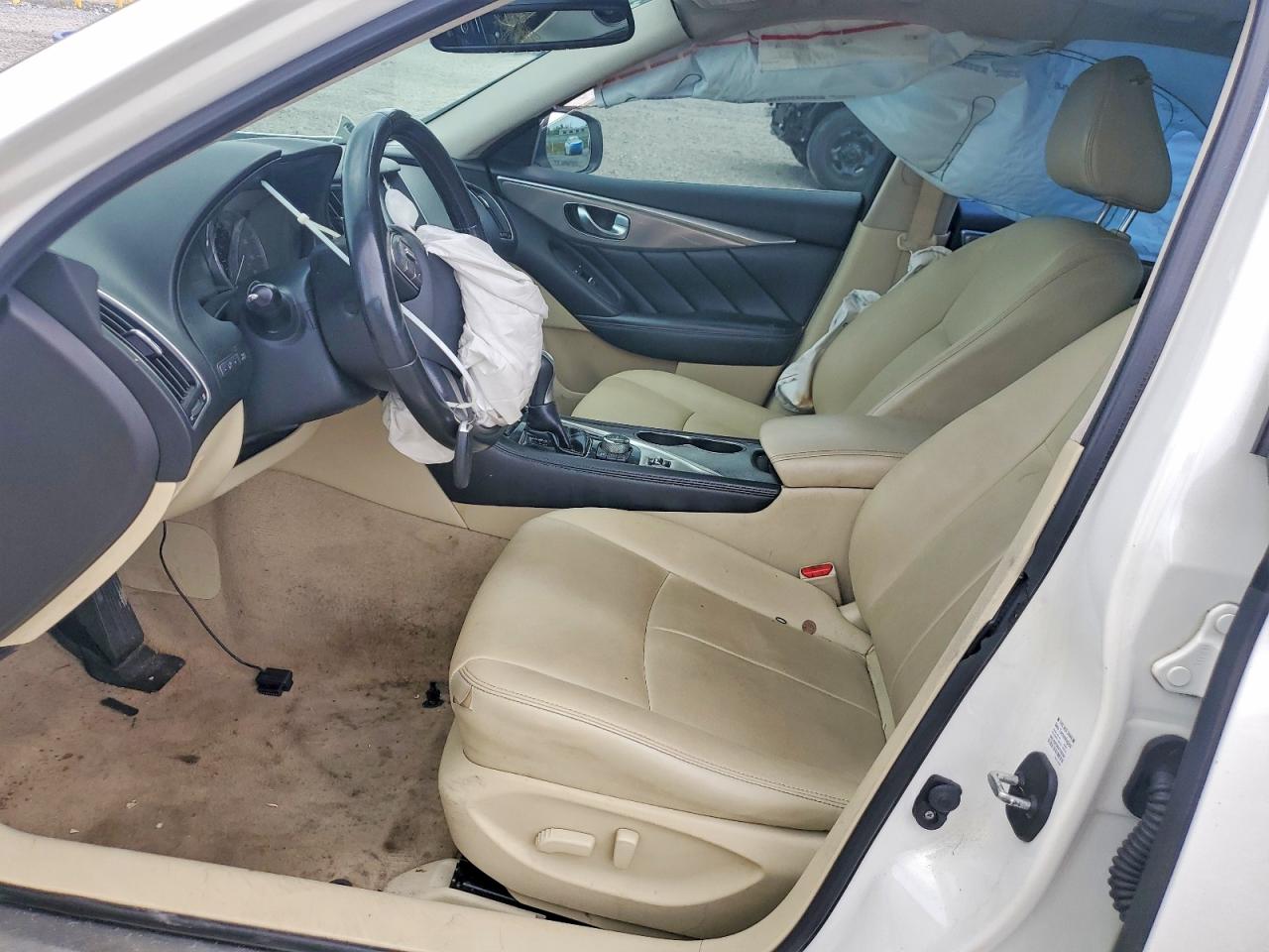 2015 Infiniti Q50 Premium White vin: JN1BV7AP8FM340824