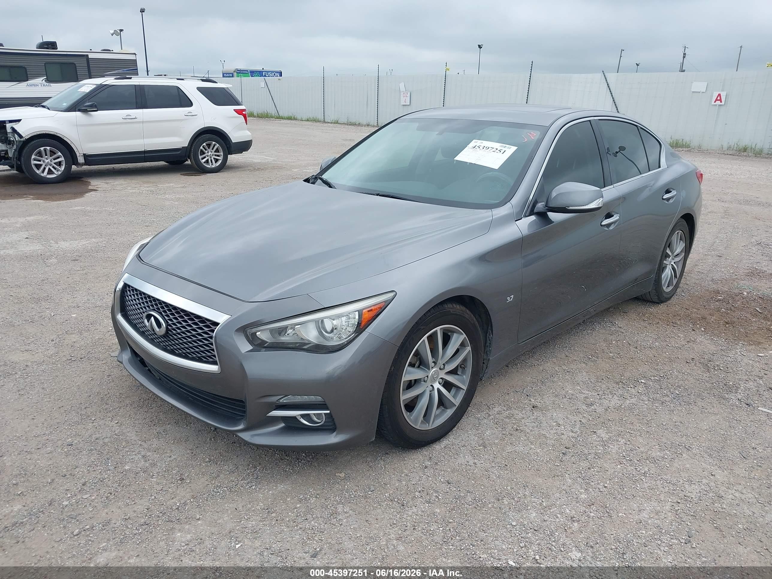 2015 Infiniti Q50 Premium Gray vin: JN1BV7AP8FM341505