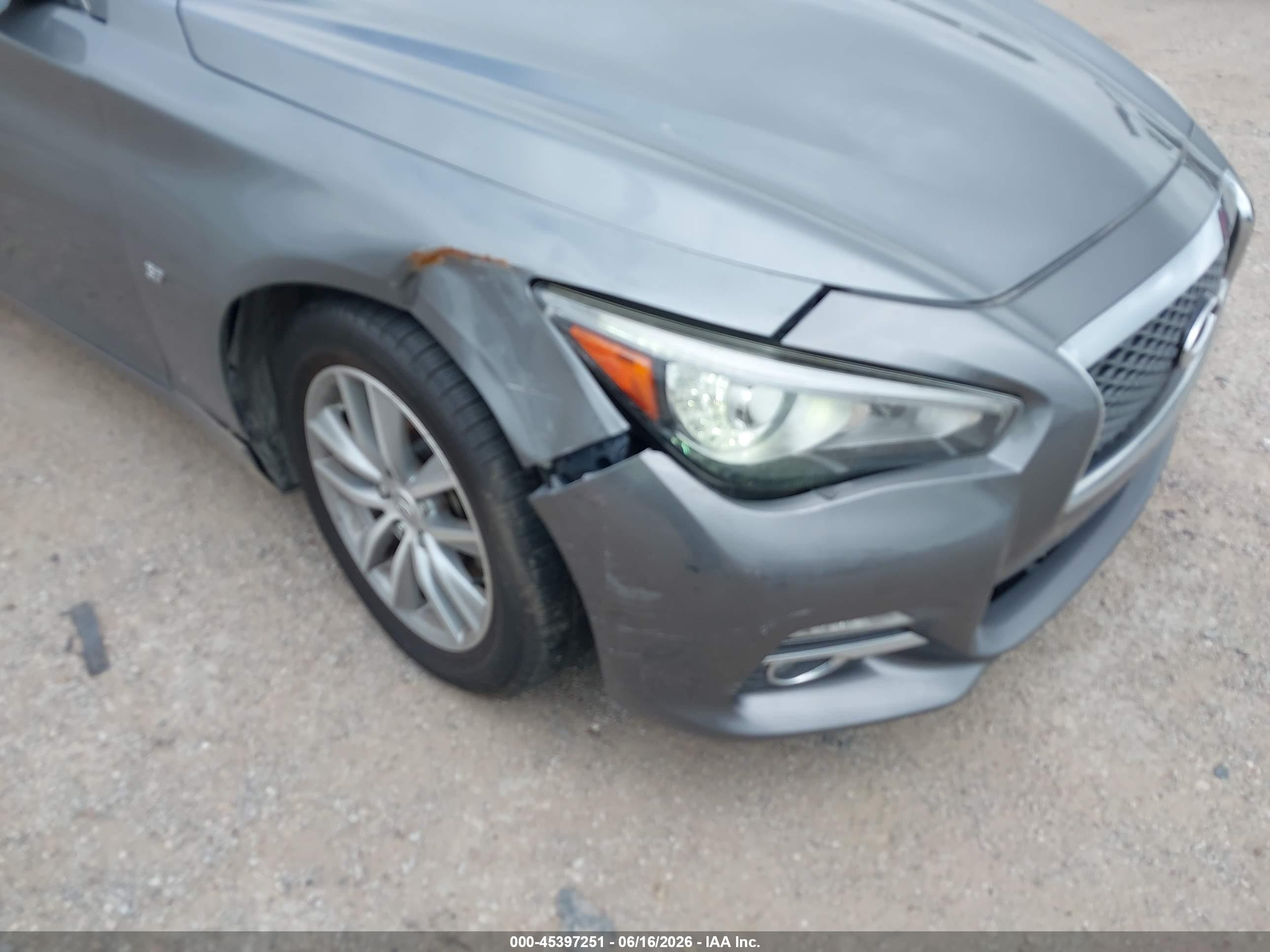 2015 Infiniti Q50 Premium Gray vin: JN1BV7AP8FM341505