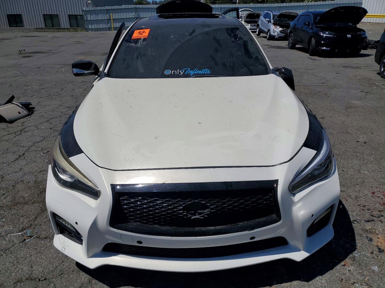2015 Infiniti Q50 Sport White vin: JN1BV7AP8FM343254