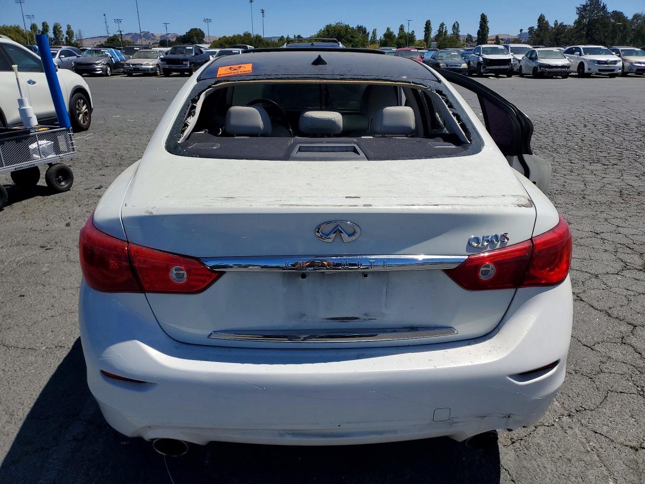2015 Infiniti Q50 Sport White vin: JN1BV7AP8FM343254