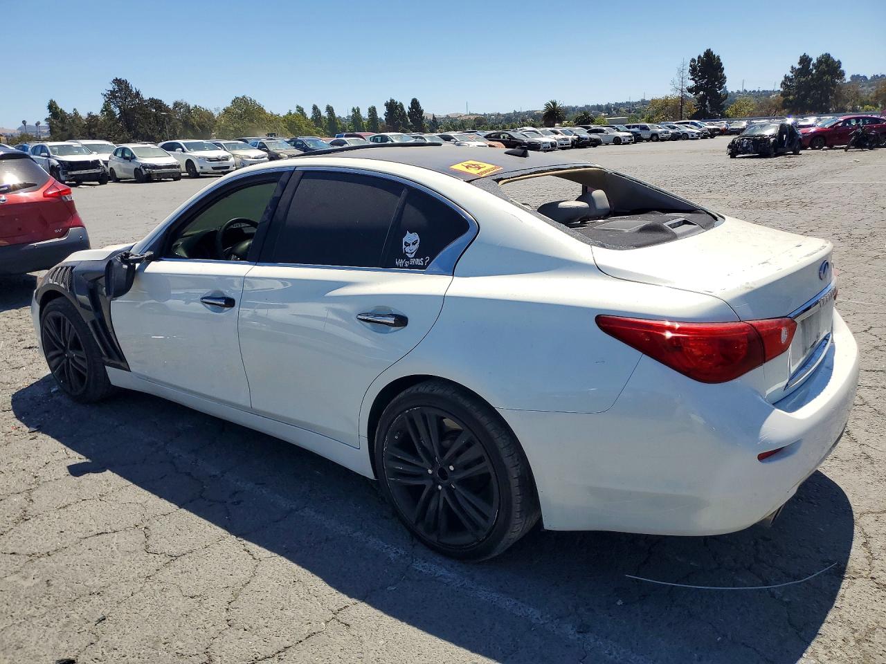 2015 Infiniti Q50 Sport White vin: JN1BV7AP8FM343254
