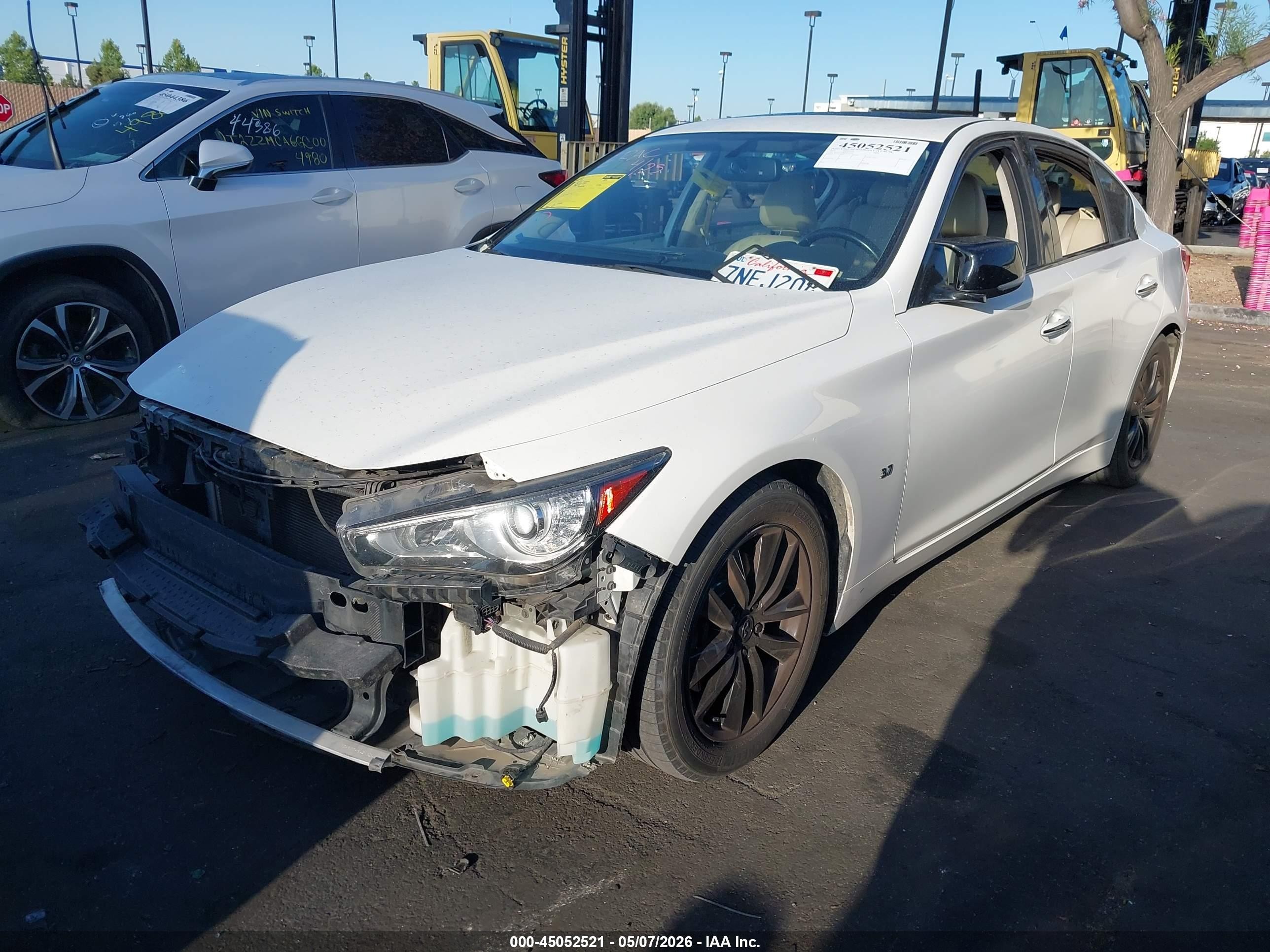 2015 Infiniti Q50 Premium White vin: JN1BV7AP8FM344713