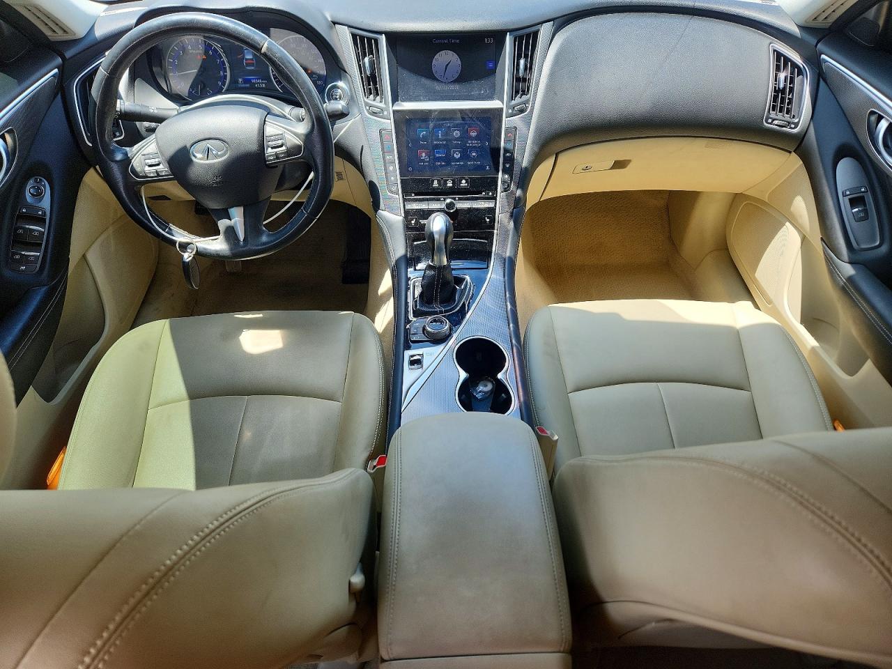 2015 Infiniti Q50 Premium White vin: JN1BV7AP8FM353802