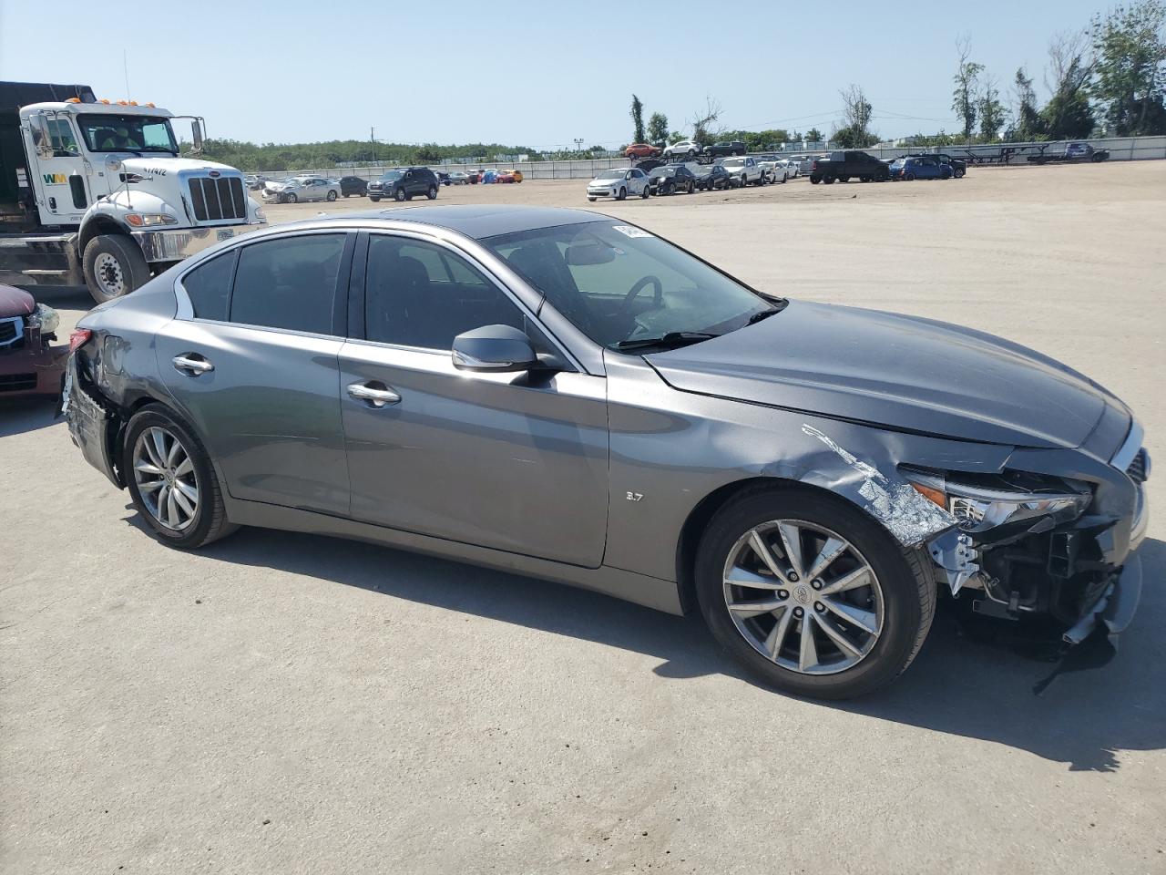 2015 Infiniti Q50 Base Gray vin: JN1BV7AP8FM359101