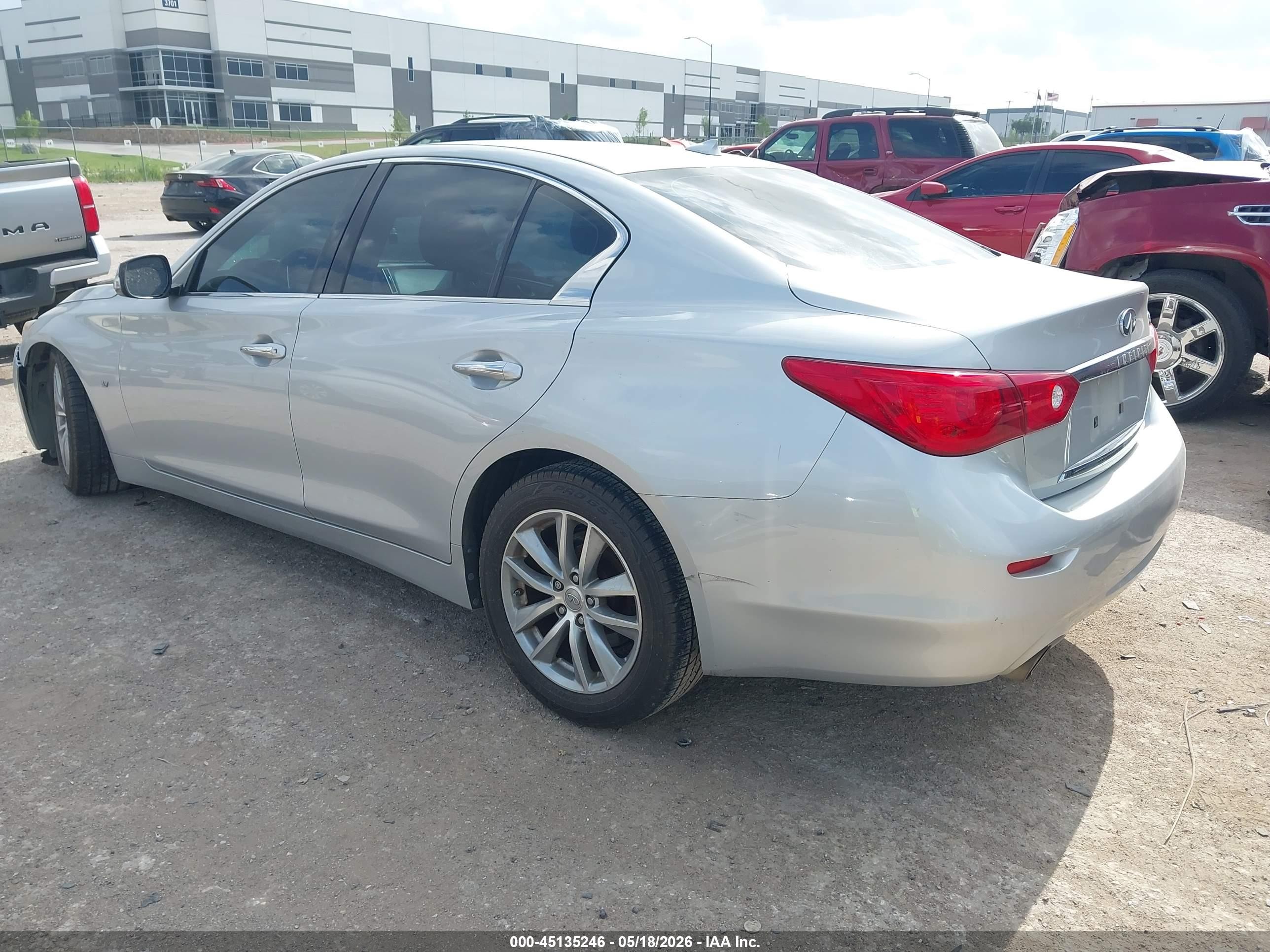 2014 Infiniti Q50 Premium Gray vin: JN1BV7AP9EM671555