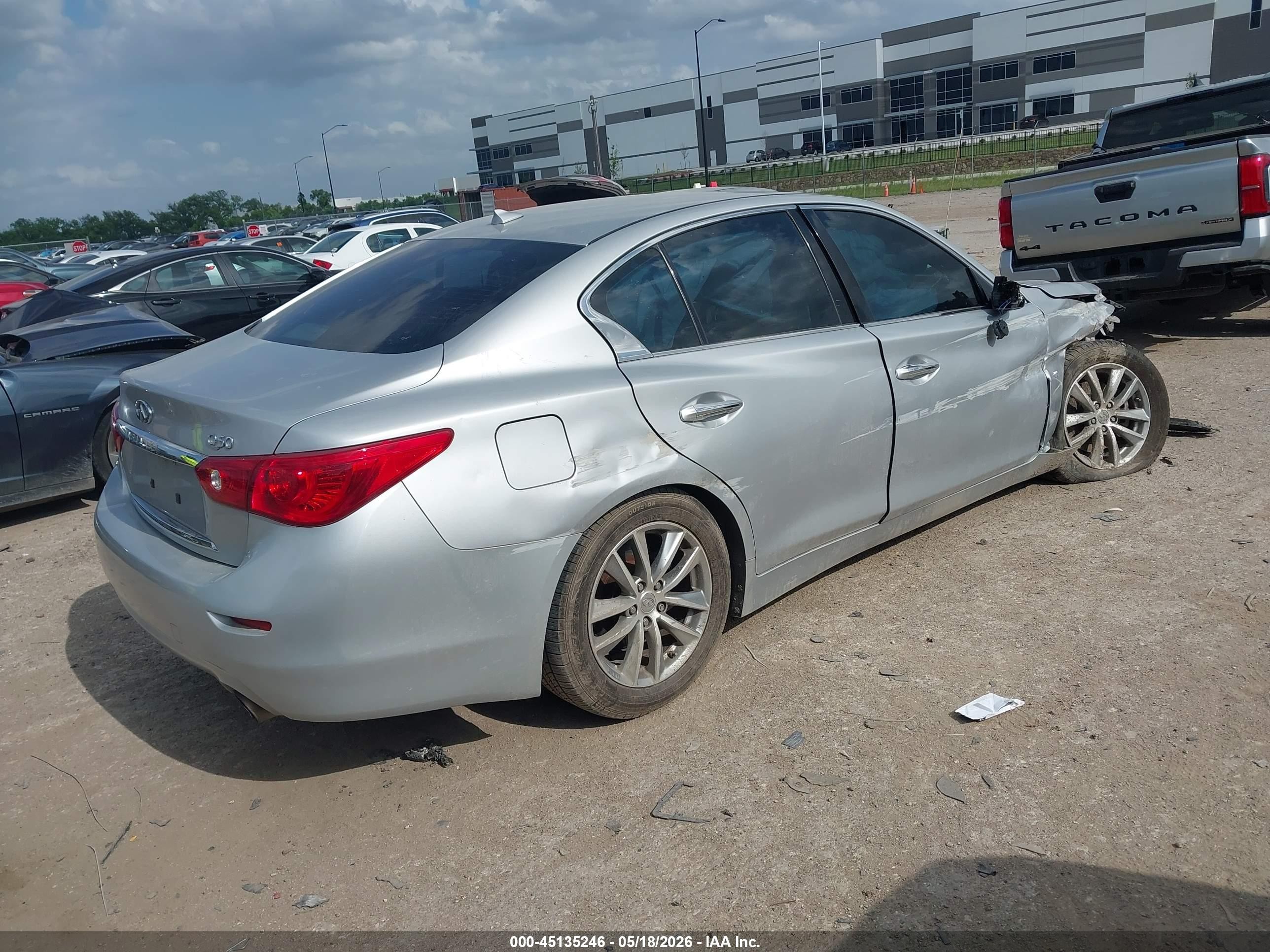 2014 Infiniti Q50 Premium Gray vin: JN1BV7AP9EM671555