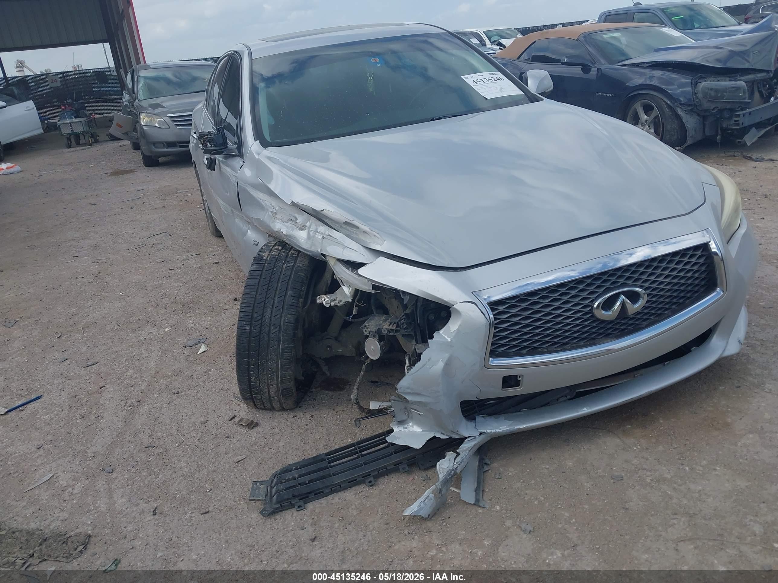 2014 Infiniti Q50 Premium Gray vin: JN1BV7AP9EM671555