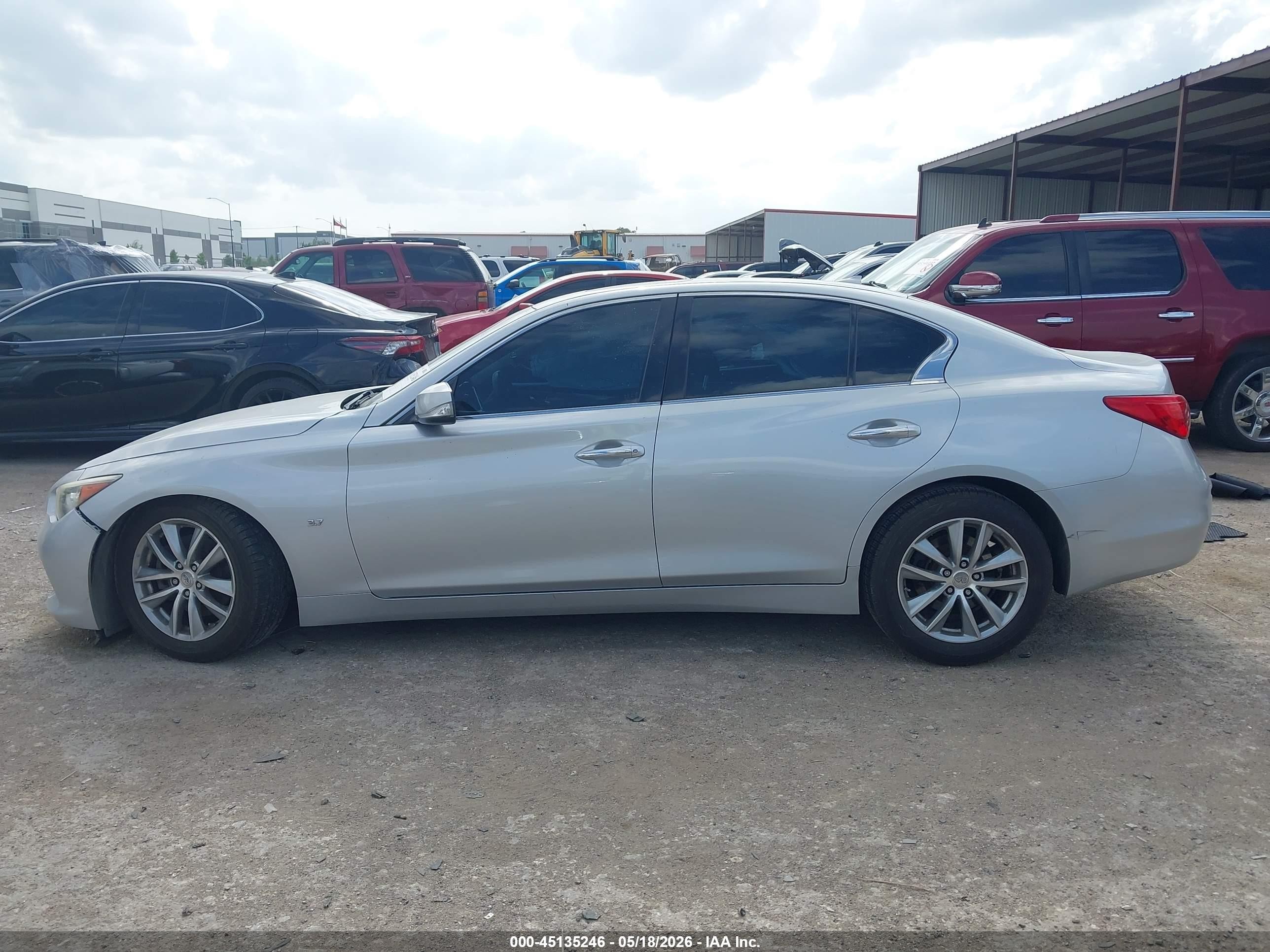 2014 Infiniti Q50 Premium Gray vin: JN1BV7AP9EM671555