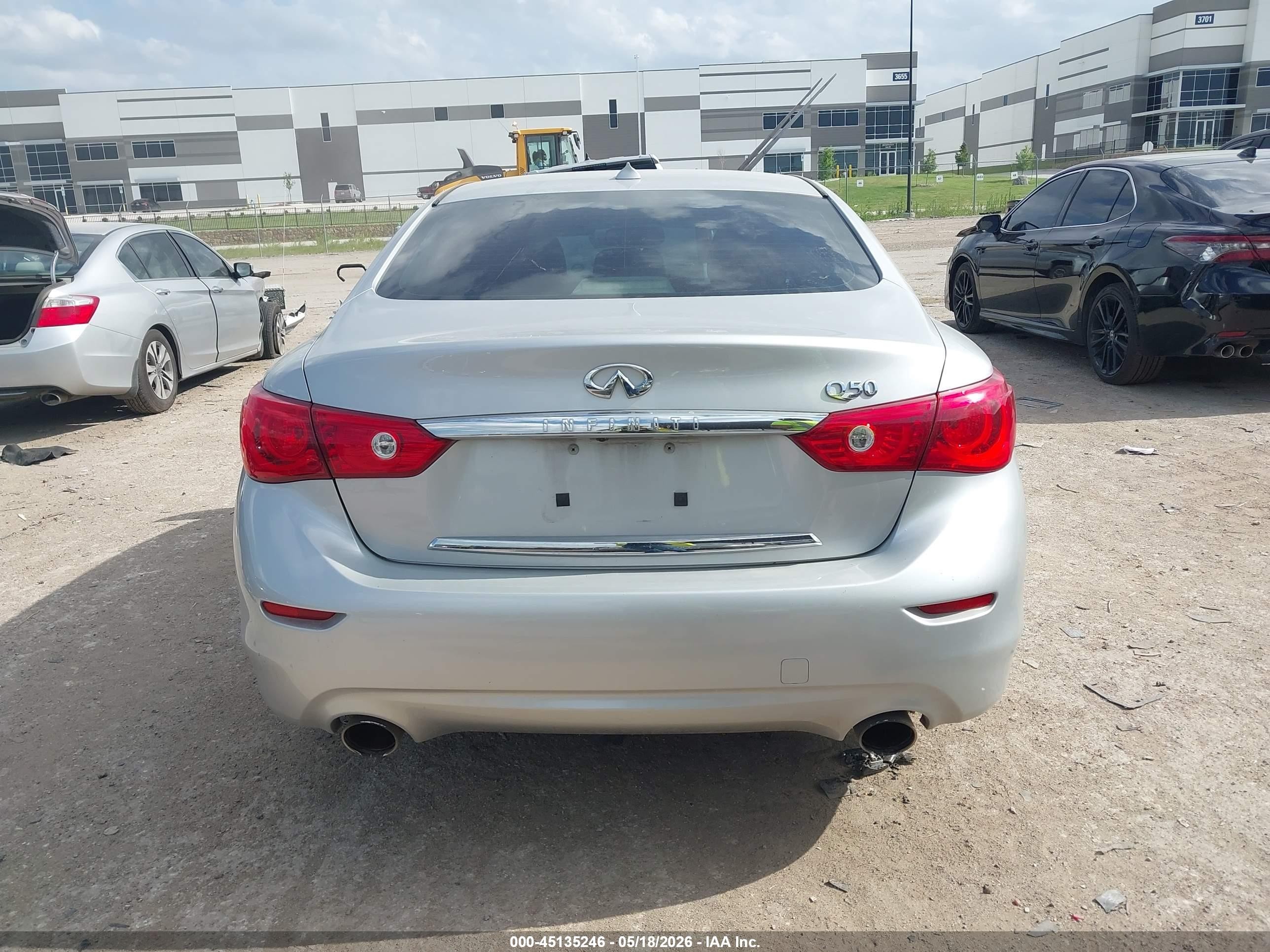 2014 Infiniti Q50 Premium Gray vin: JN1BV7AP9EM671555