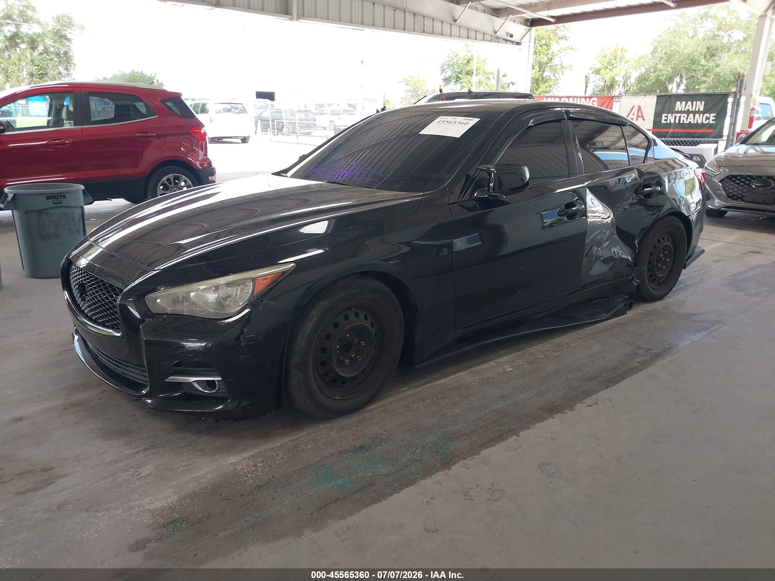 2014 Infiniti Q50 Premium Black vin: JN1BV7AP9EM672513