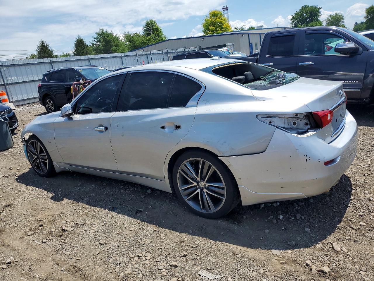 2014 Infiniti Q50 Base Silver vin: JN1BV7AP9EM674990