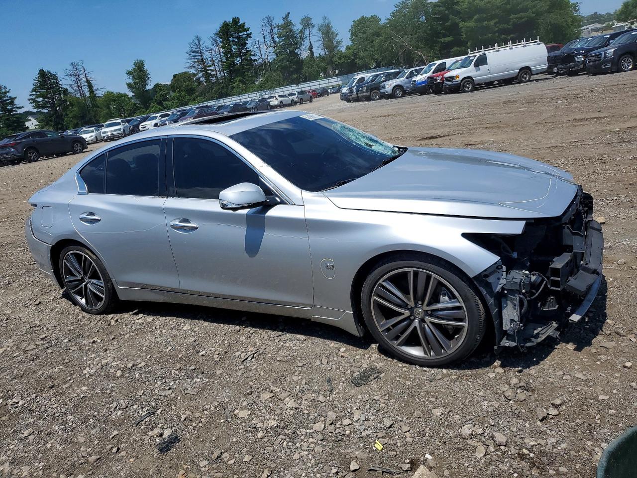 2014 Infiniti Q50 Base Silver vin: JN1BV7AP9EM674990