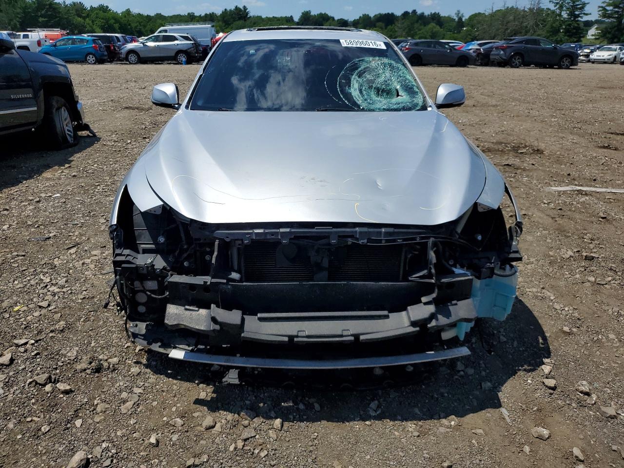 2014 Infiniti Q50 Base Silver vin: JN1BV7AP9EM674990