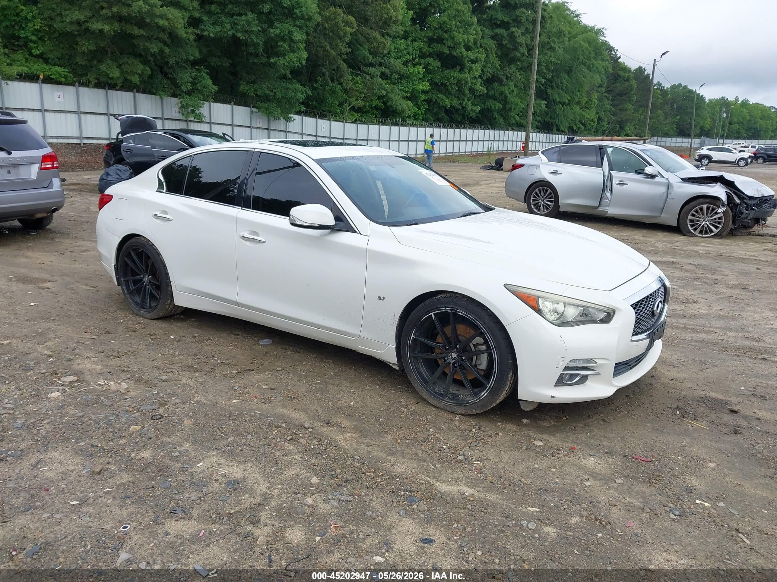 2014 Infiniti Q50 Premium Белый vin: JN1BV7AP9EM679767