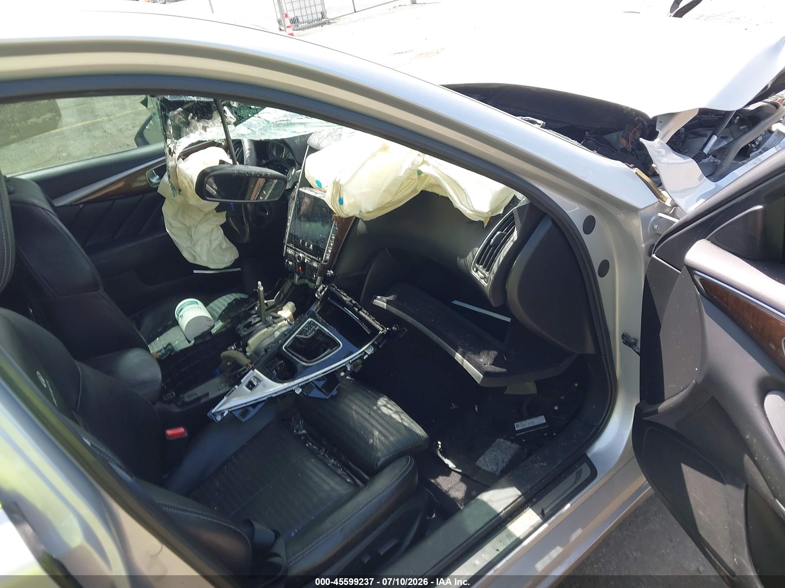 2014 Infiniti Q50 Sport Silver vin: JN1BV7AP9EM685777