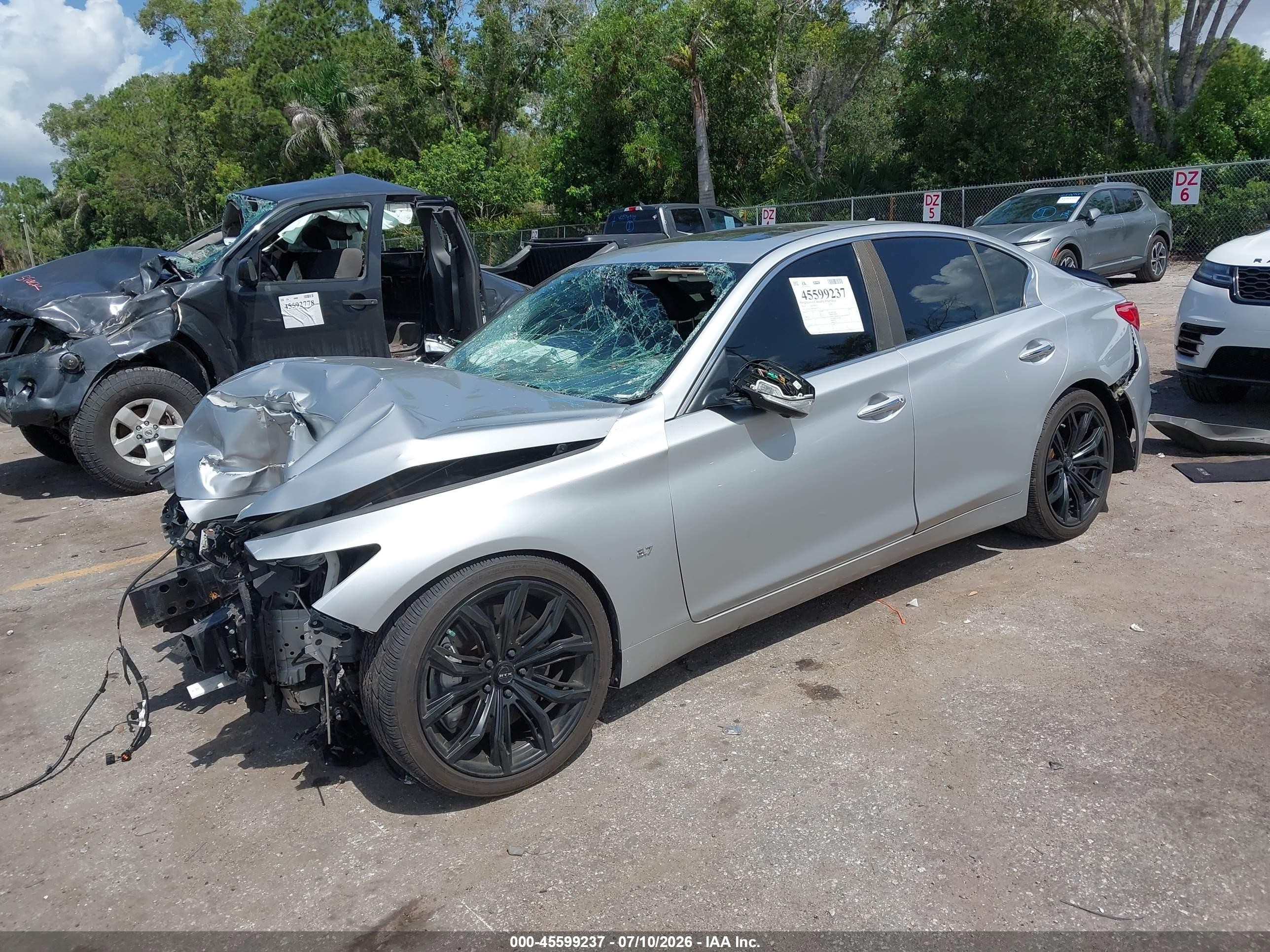 2014 Infiniti Q50 Sport Silver vin: JN1BV7AP9EM685777