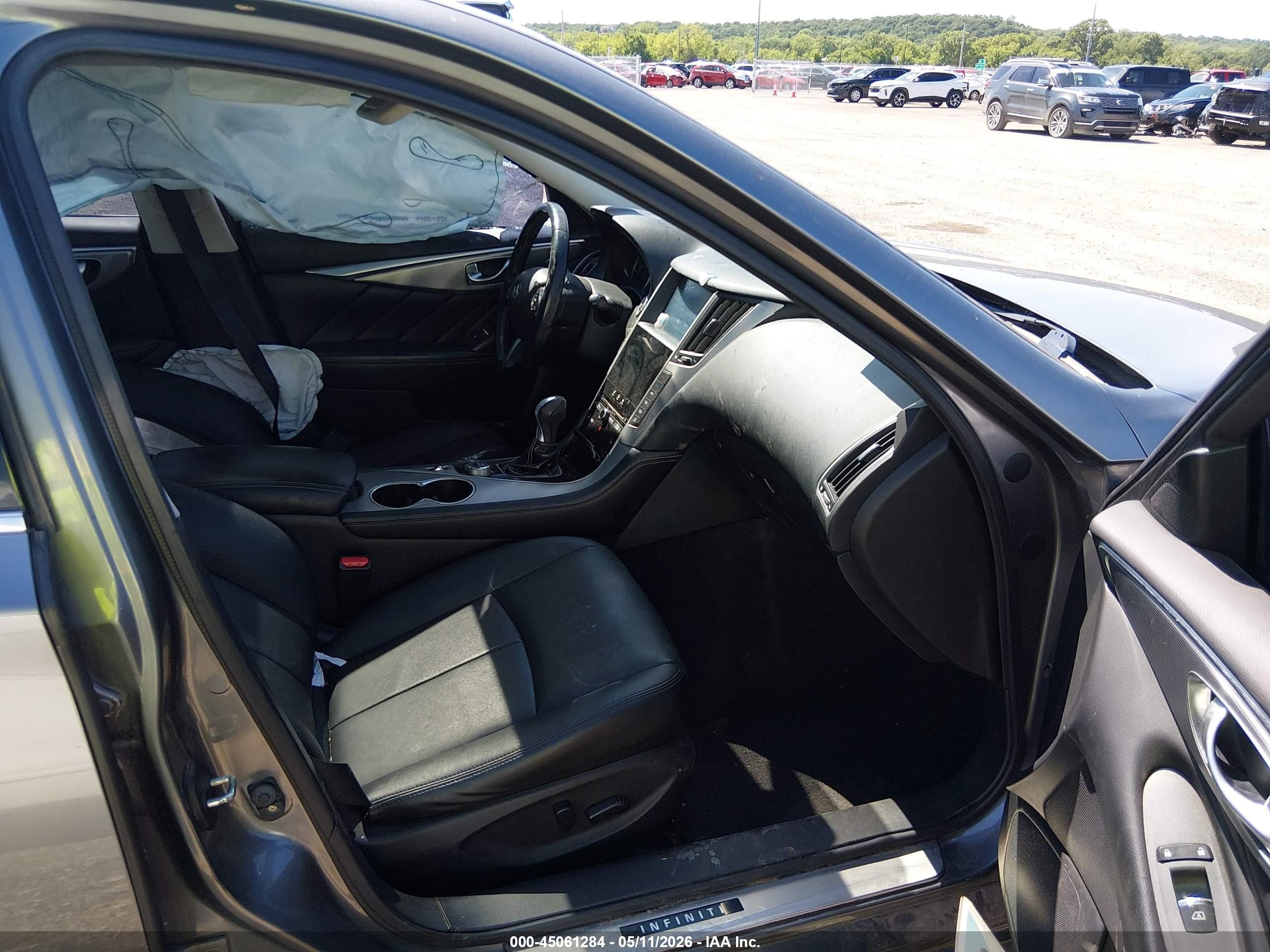 2014 Infiniti Q50 Premium Gray vin: JN1BV7AP9EM693197