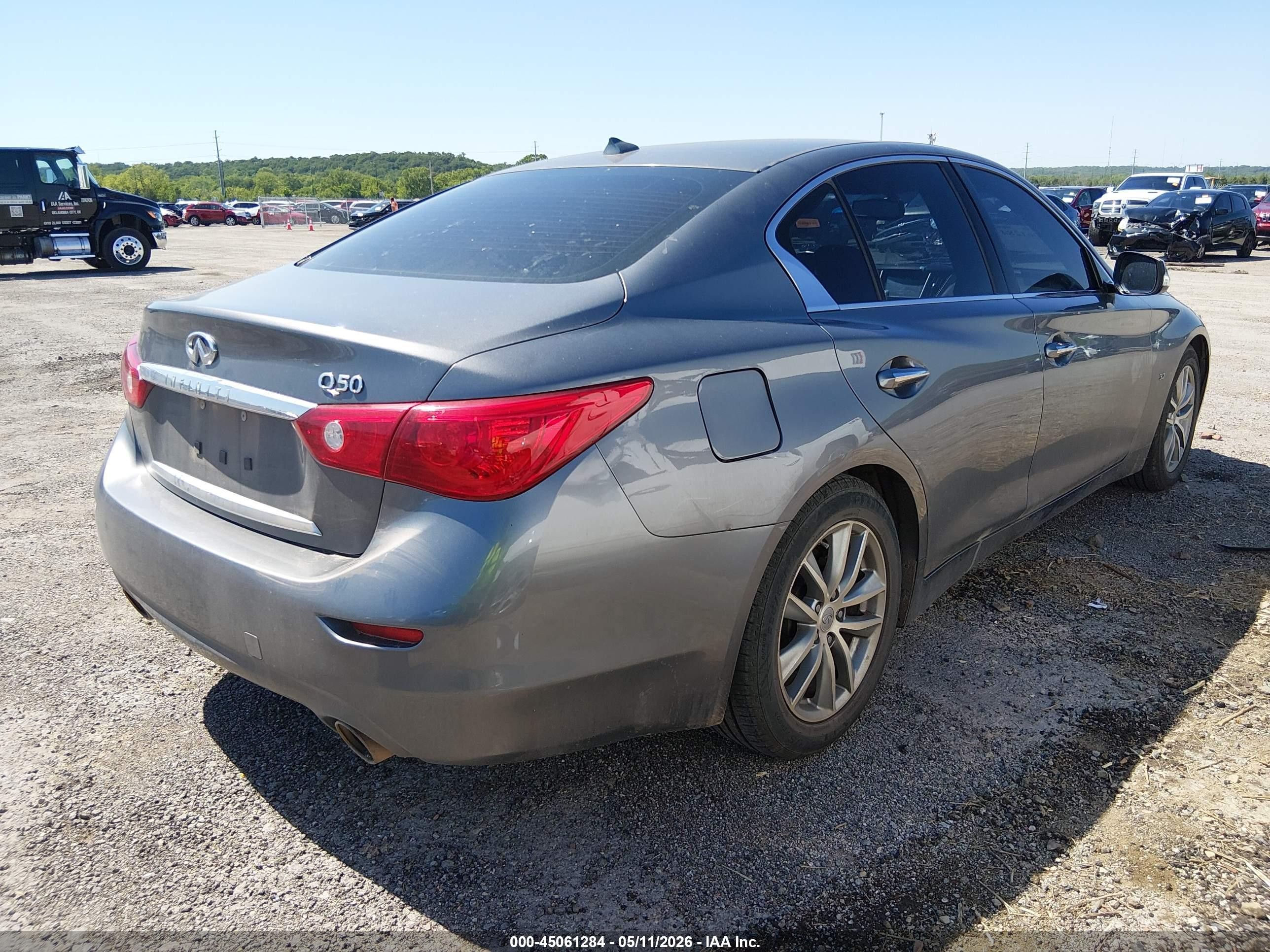 2014 Infiniti Q50 Premium Gray vin: JN1BV7AP9EM693197