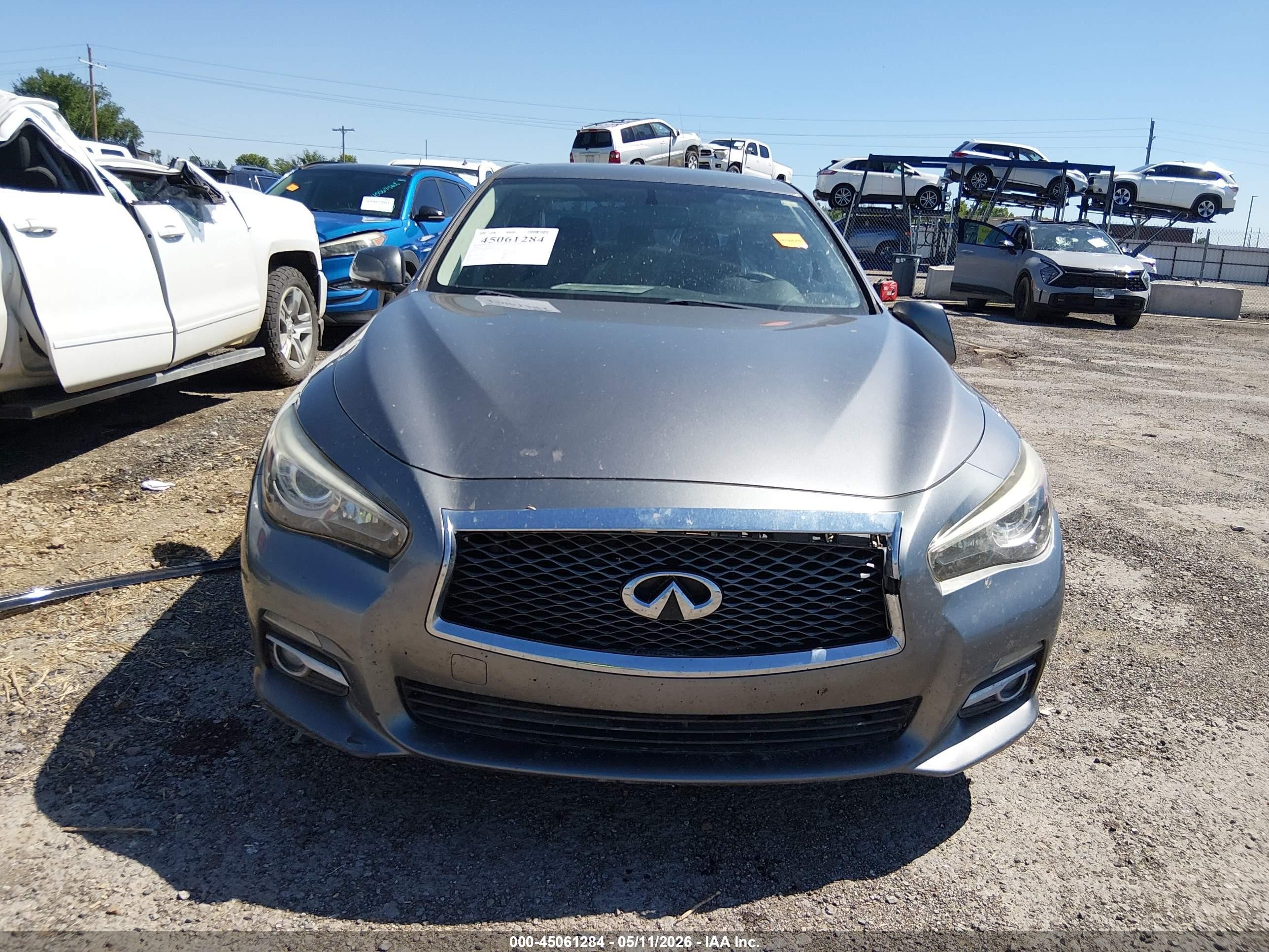 2014 Infiniti Q50 Premium Gray vin: JN1BV7AP9EM693197