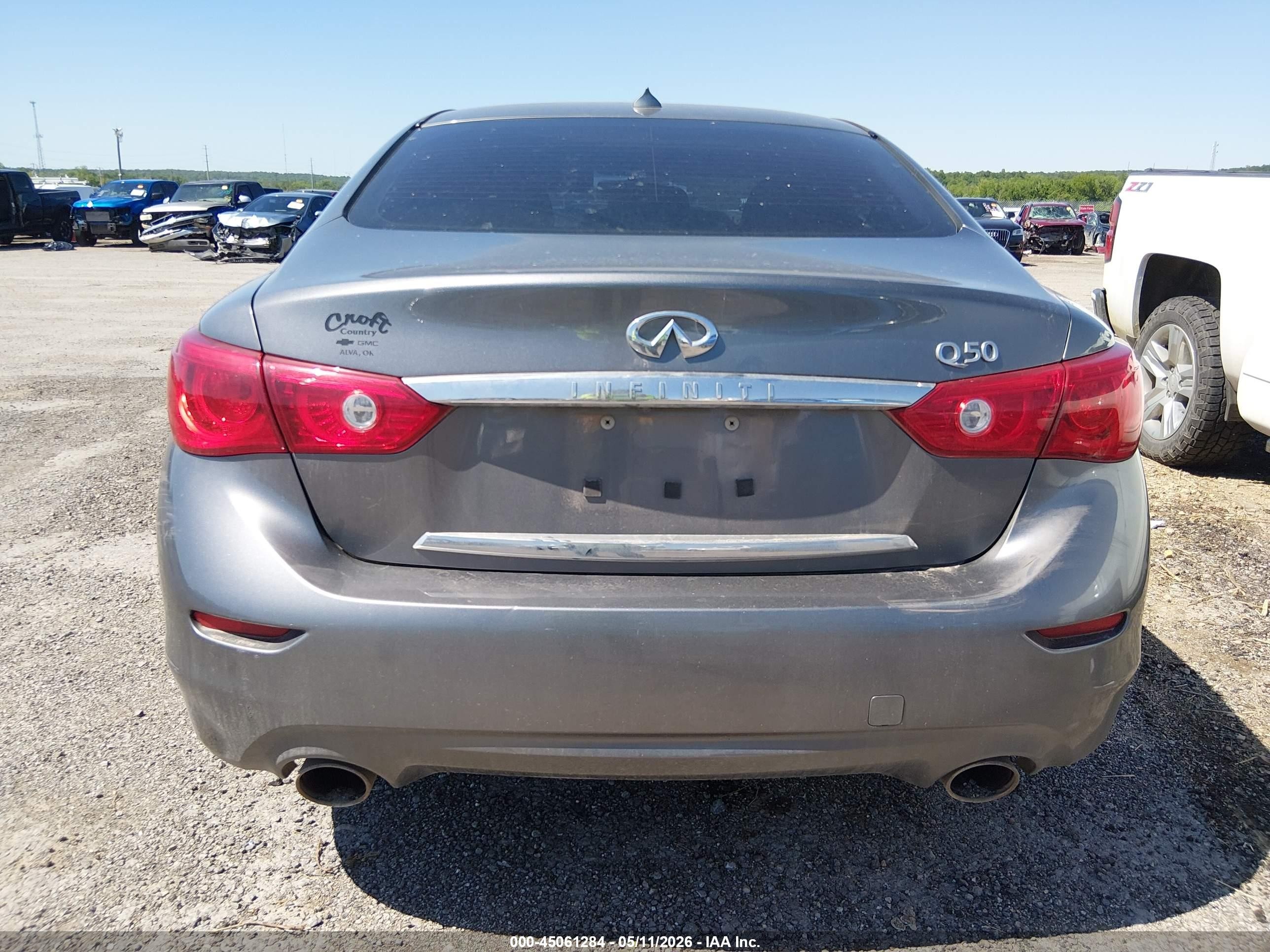 2014 Infiniti Q50 Premium Gray vin: JN1BV7AP9EM693197