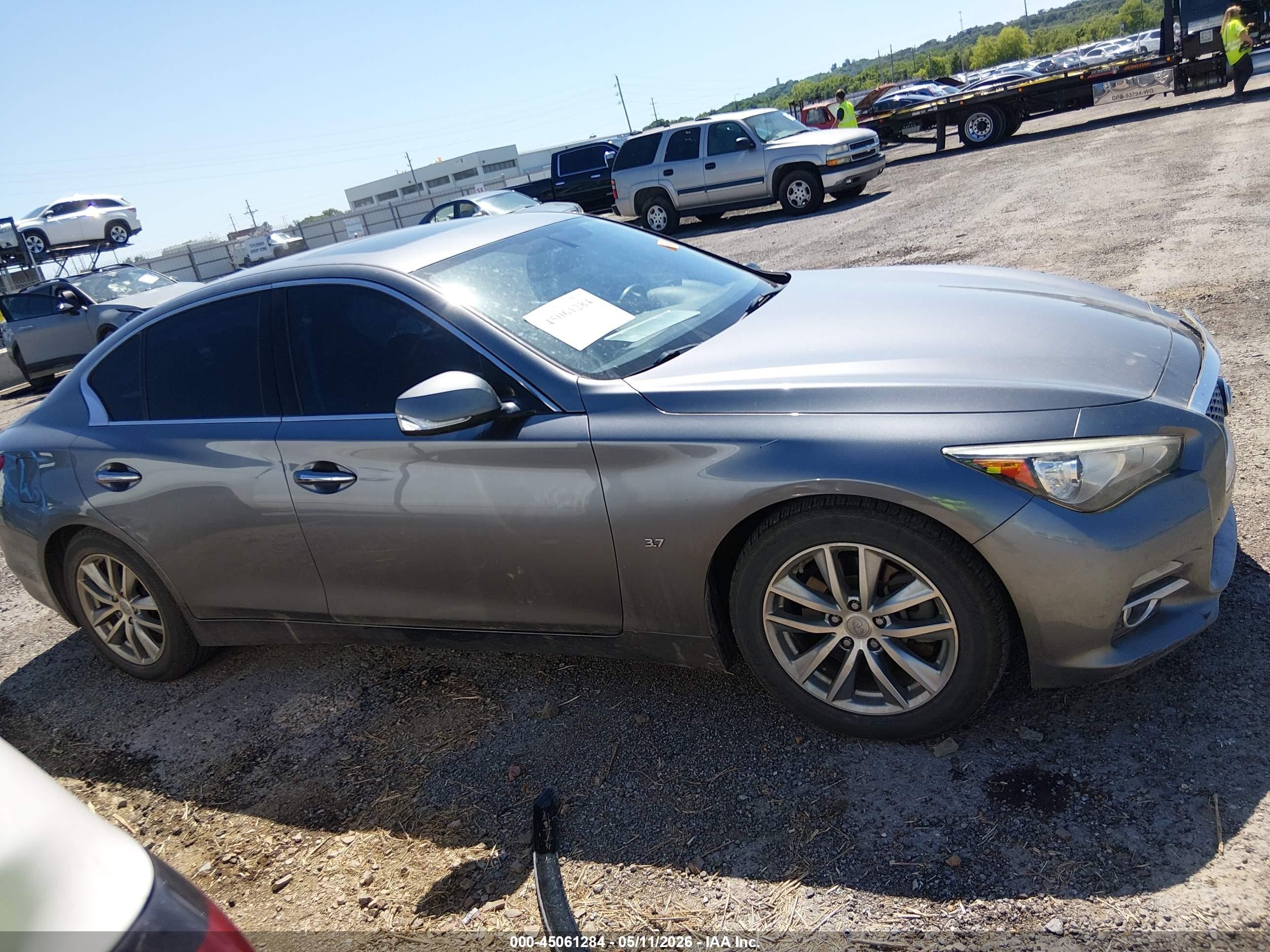 2014 Infiniti Q50 Premium Gray vin: JN1BV7AP9EM693197