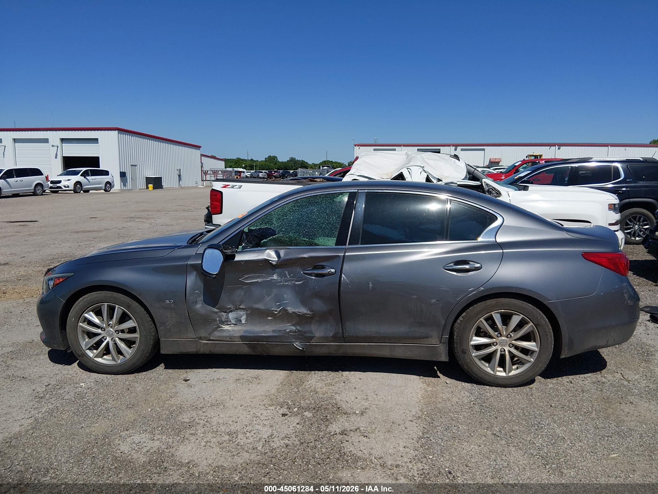 2014 Infiniti Q50 Premium Gray vin: JN1BV7AP9EM693197
