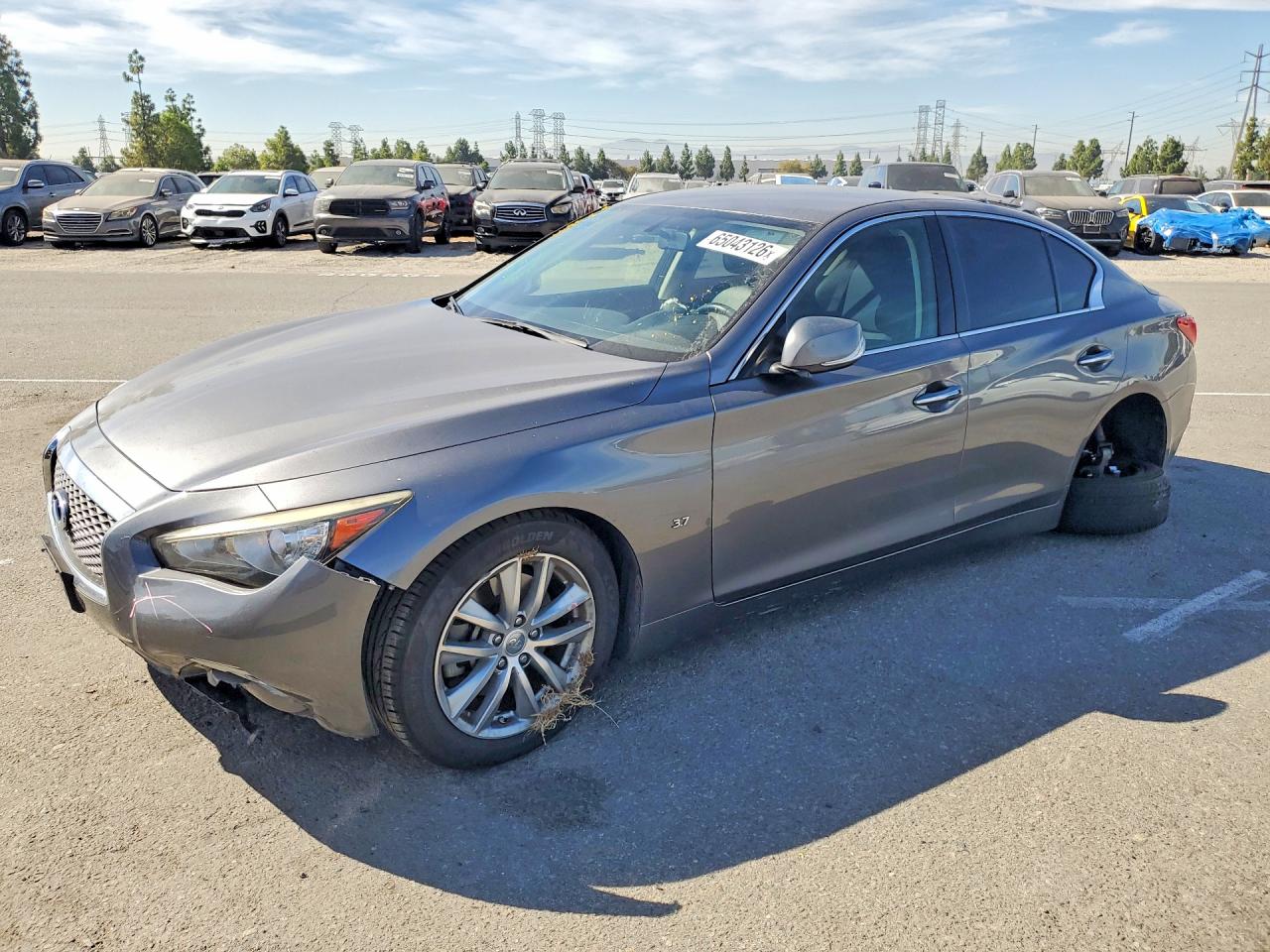 2015 Infiniti Q50 Base Gray vin: JN1BV7AP9FM337558