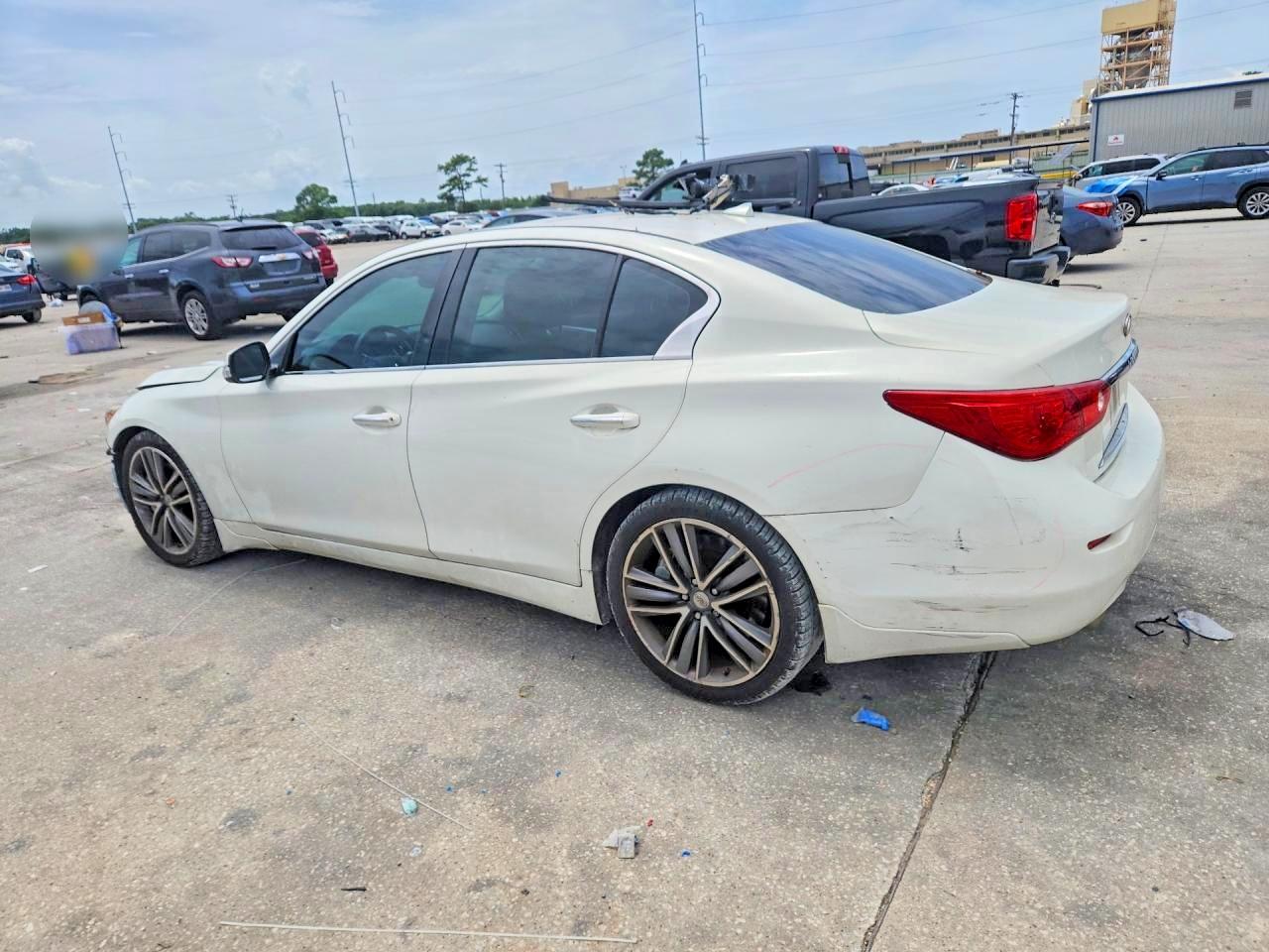 2015 Infiniti Q50 Sport White vin: JN1BV7AP9FM337754