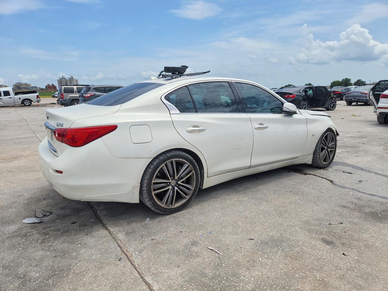 2015 Infiniti Q50 Sport White vin: JN1BV7AP9FM337754