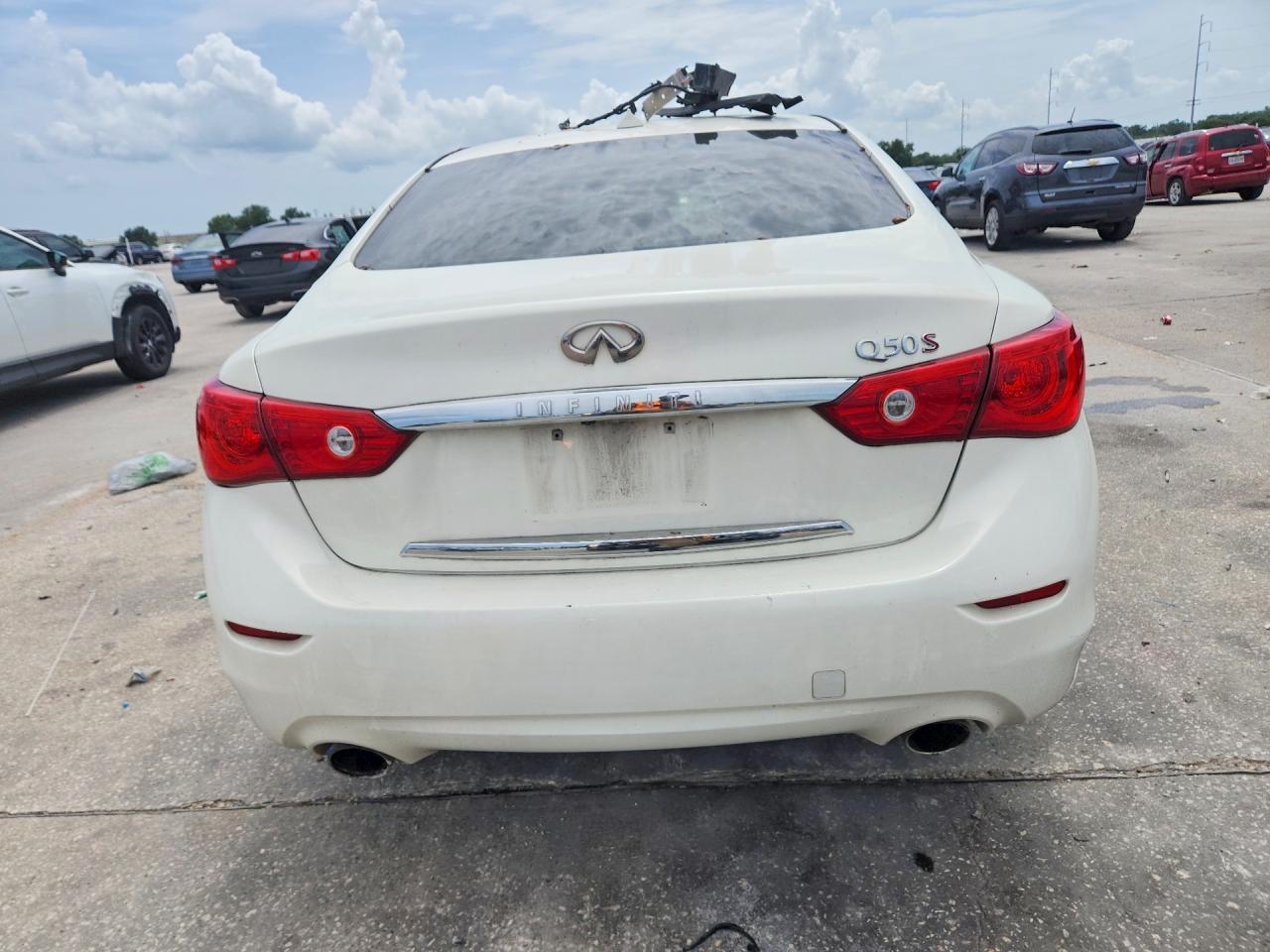 2015 Infiniti Q50 Sport White vin: JN1BV7AP9FM337754