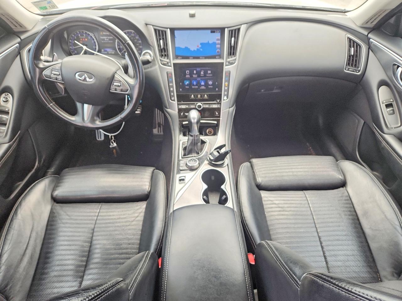 2015 Infiniti Q50 Sport White vin: JN1BV7AP9FM337754