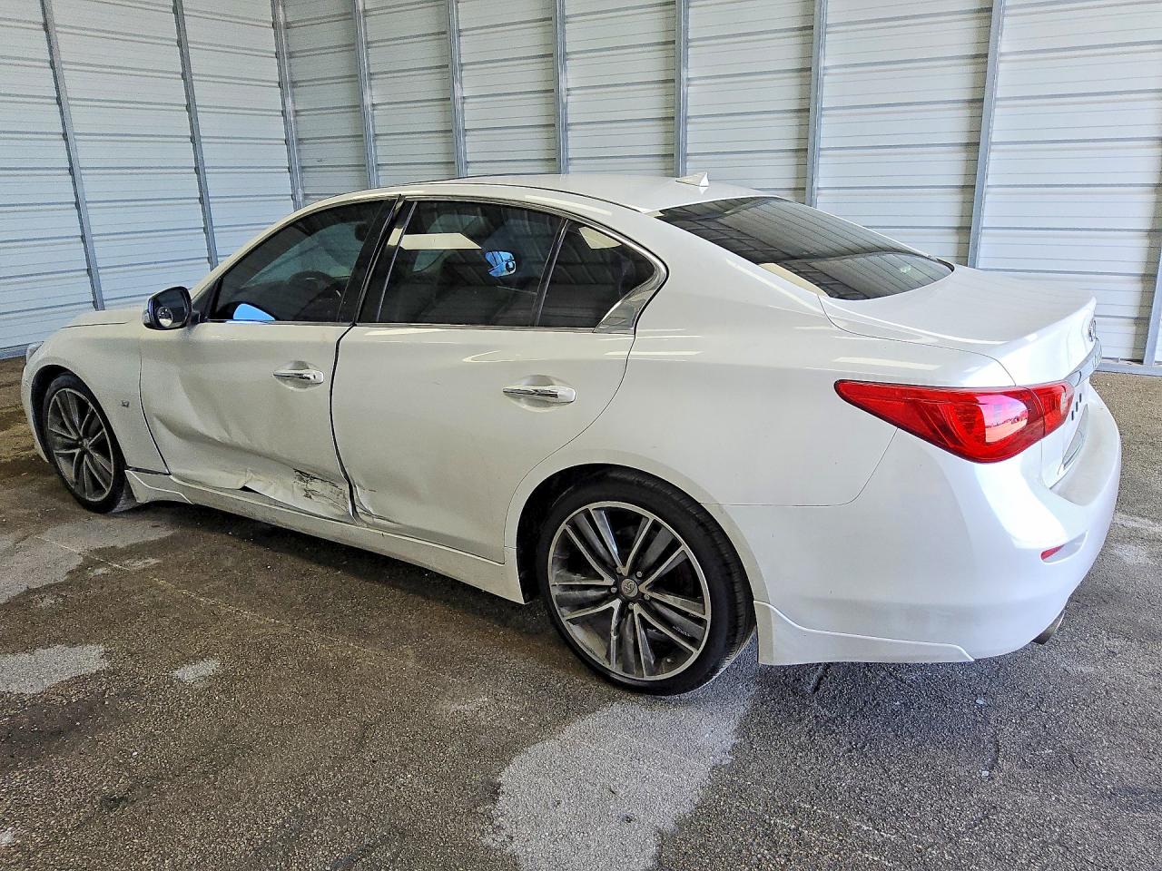 2015 Infiniti Q50 Premium White vin: JN1BV7AP9FM338144