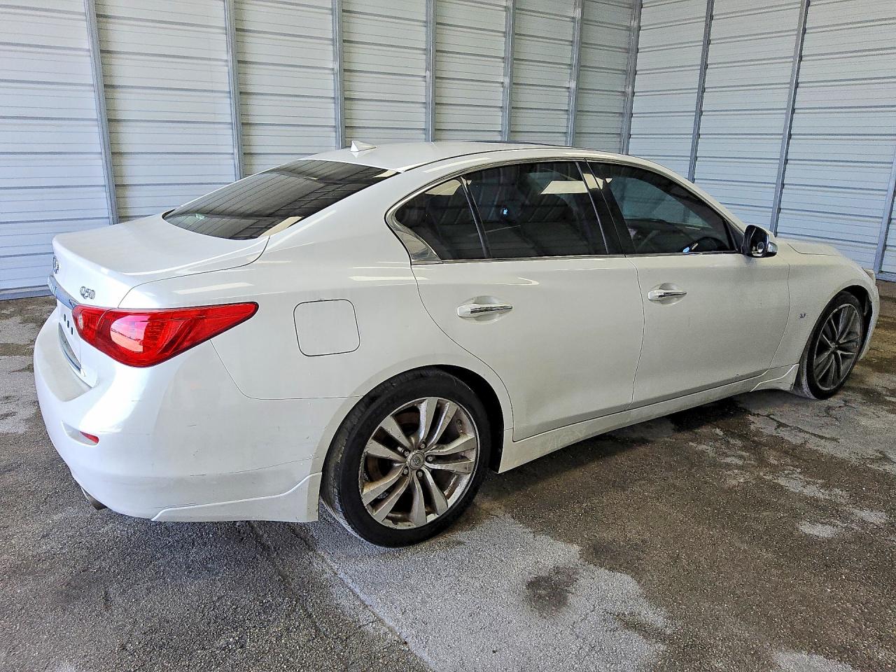 2015 Infiniti Q50 Premium White vin: JN1BV7AP9FM338144