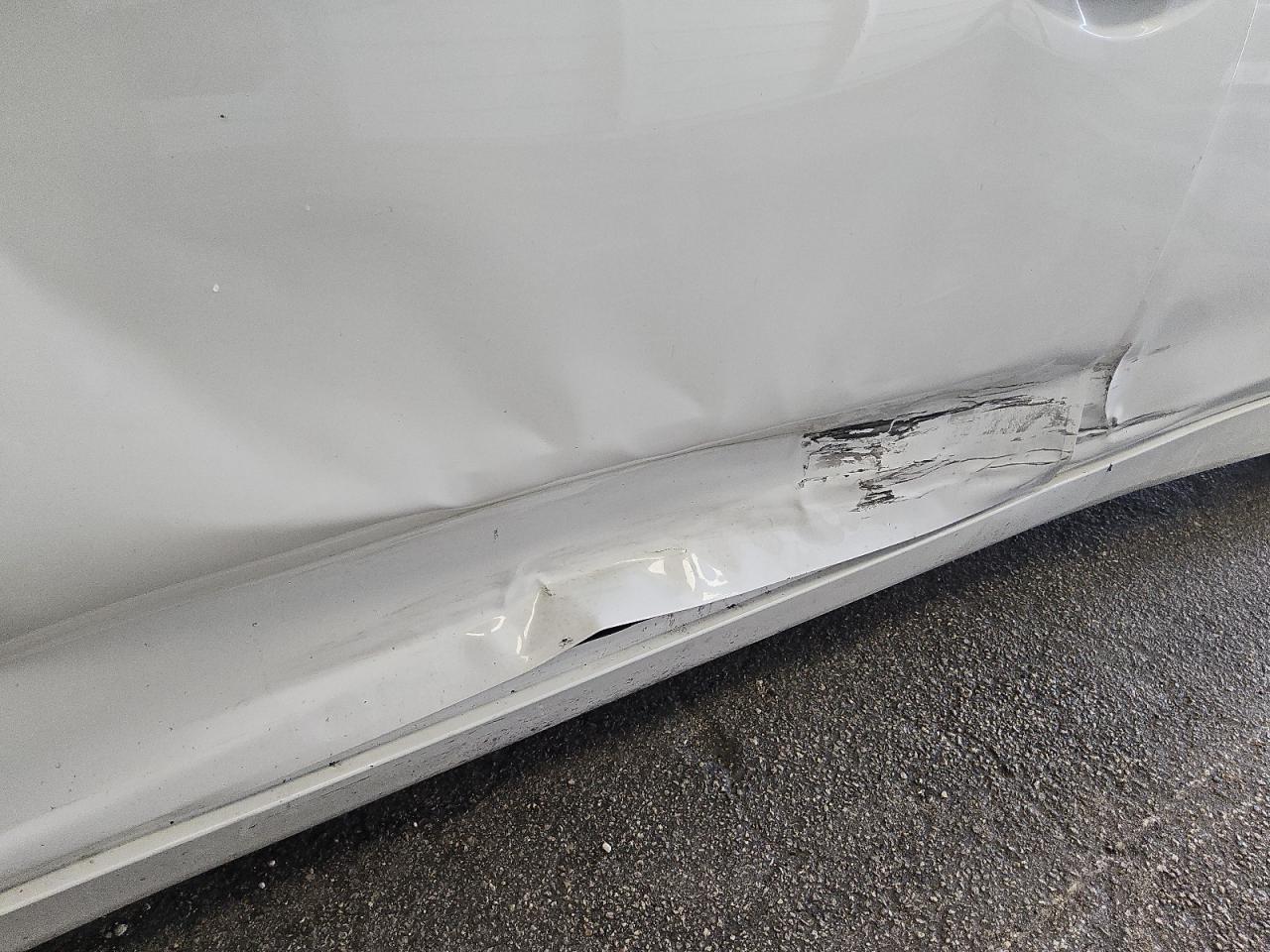 2015 Infiniti Q50 Premium White vin: JN1BV7AP9FM338144 Damage: Left Front Door, Dent(S) W/ Paint Dmg, > 12 Inches