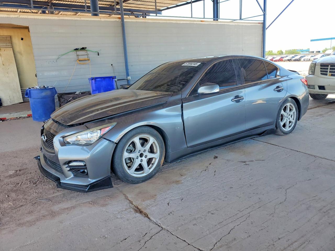 2015 Infiniti Q50 Premium Серый vin: JN1BV7AP9FM343182