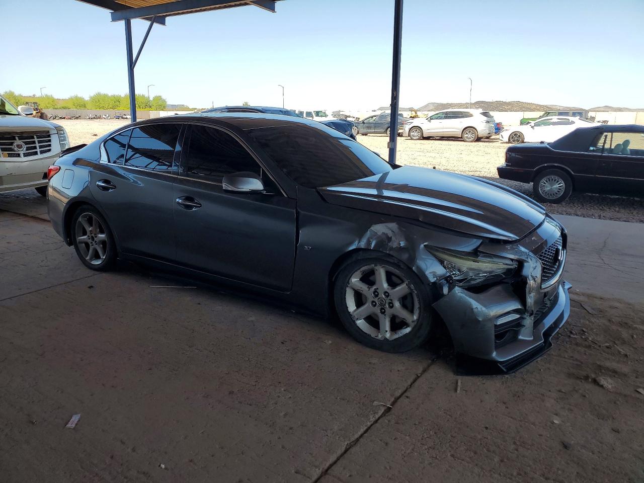 2015 Infiniti Q50 Premium Серый vin: JN1BV7AP9FM343182