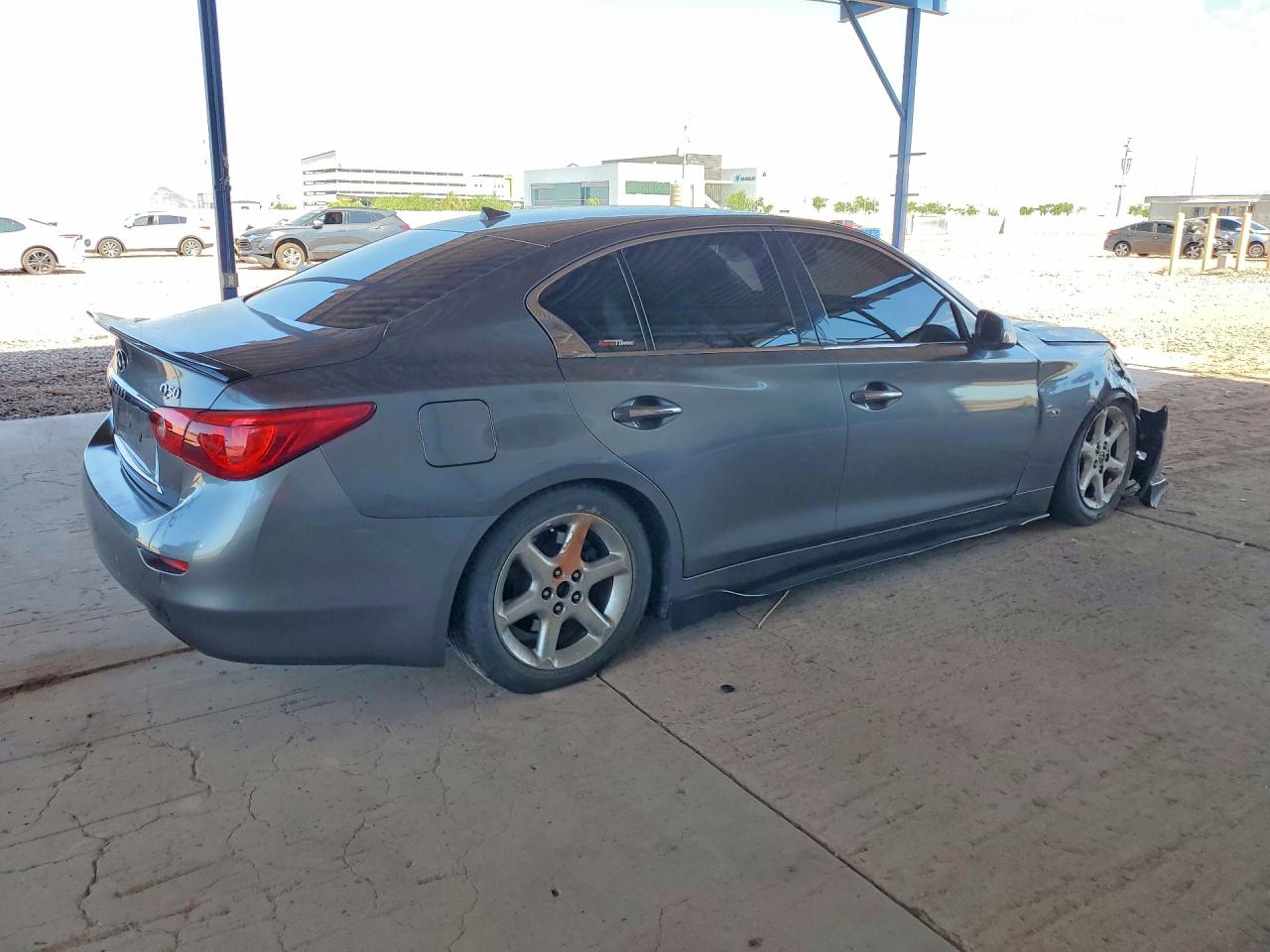 2015 Infiniti Q50 Premium Серый vin: JN1BV7AP9FM343182