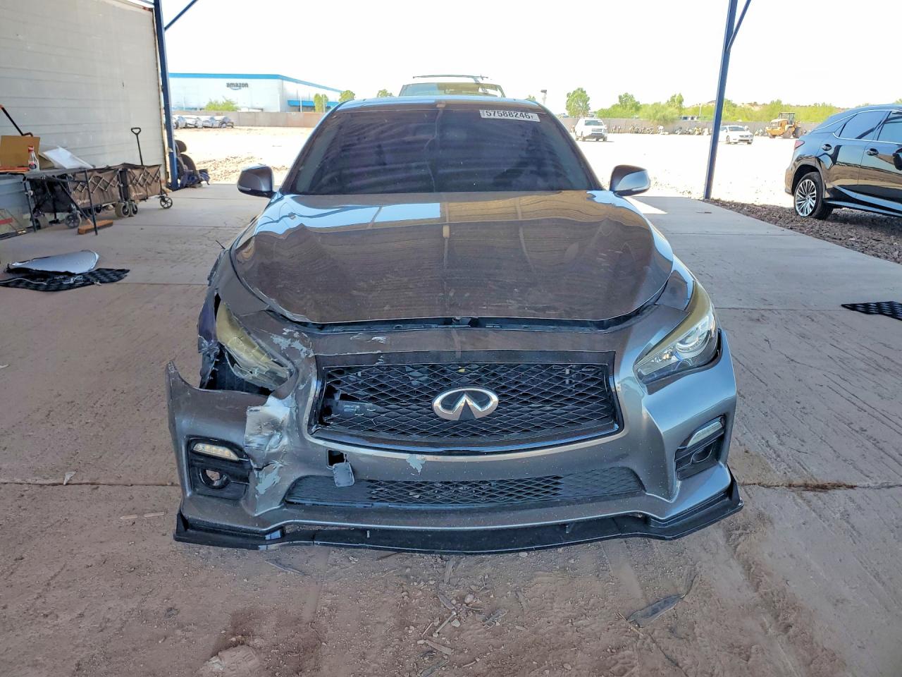 2015 Infiniti Q50 Premium Серый vin: JN1BV7AP9FM343182