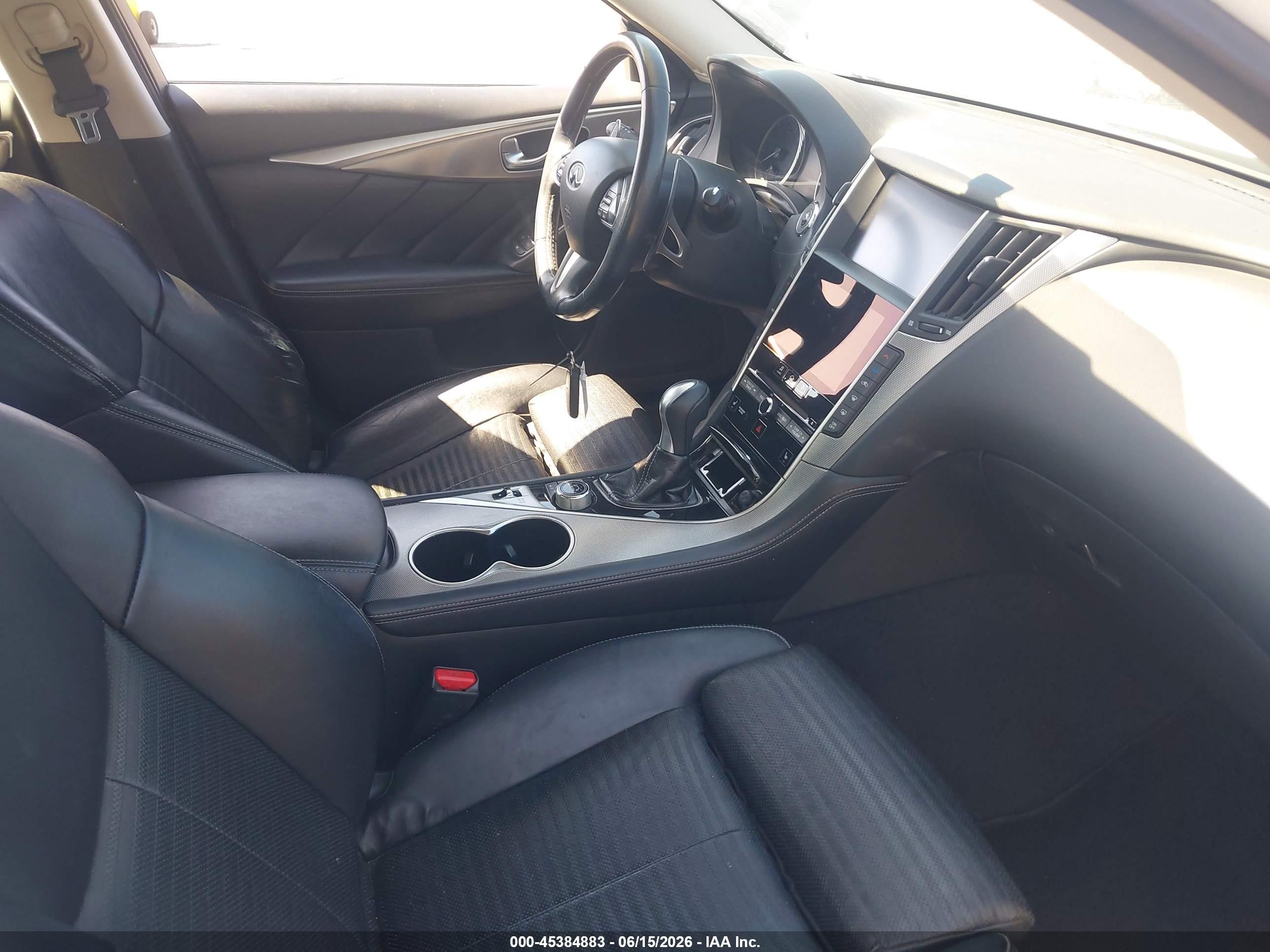2015 Infiniti Q50 Sport White vin: JN1BV7AP9FM344218