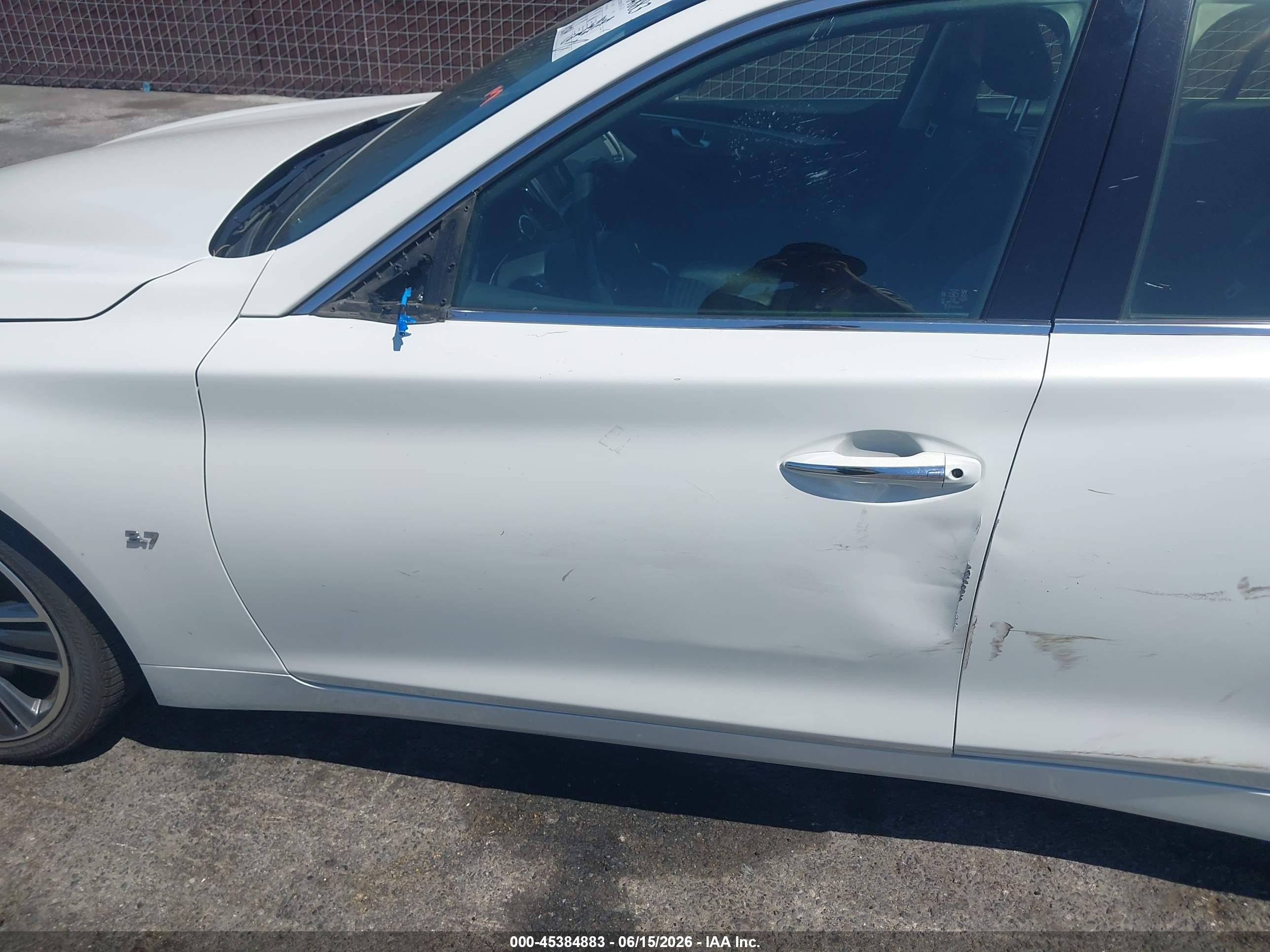 2015 Infiniti Q50 Sport White vin: JN1BV7AP9FM344218