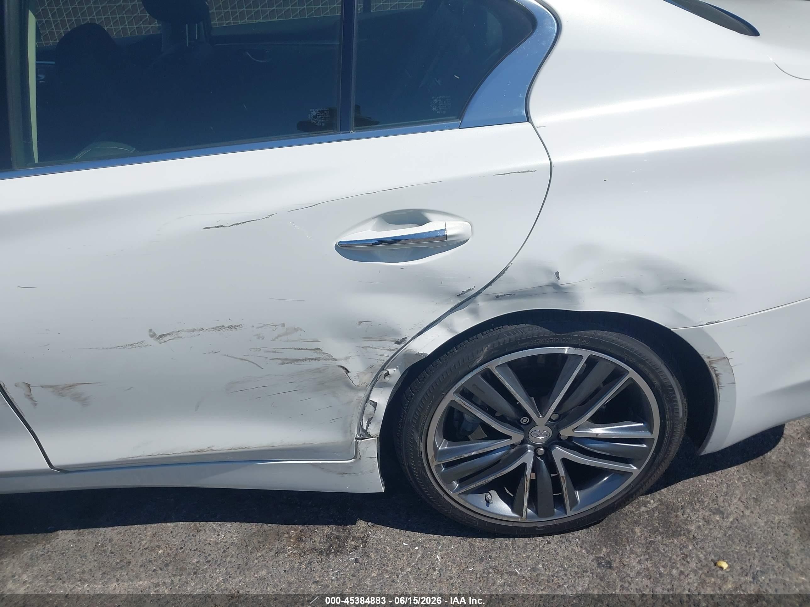 2015 Infiniti Q50 Sport White vin: JN1BV7AP9FM344218