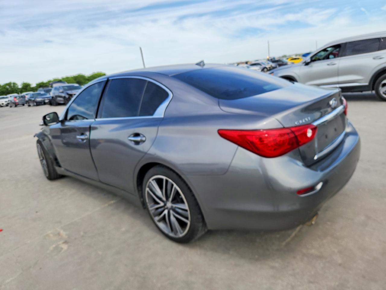 2014 Infiniti Q50 Base Gray vin: JN1BV7APXEM671449